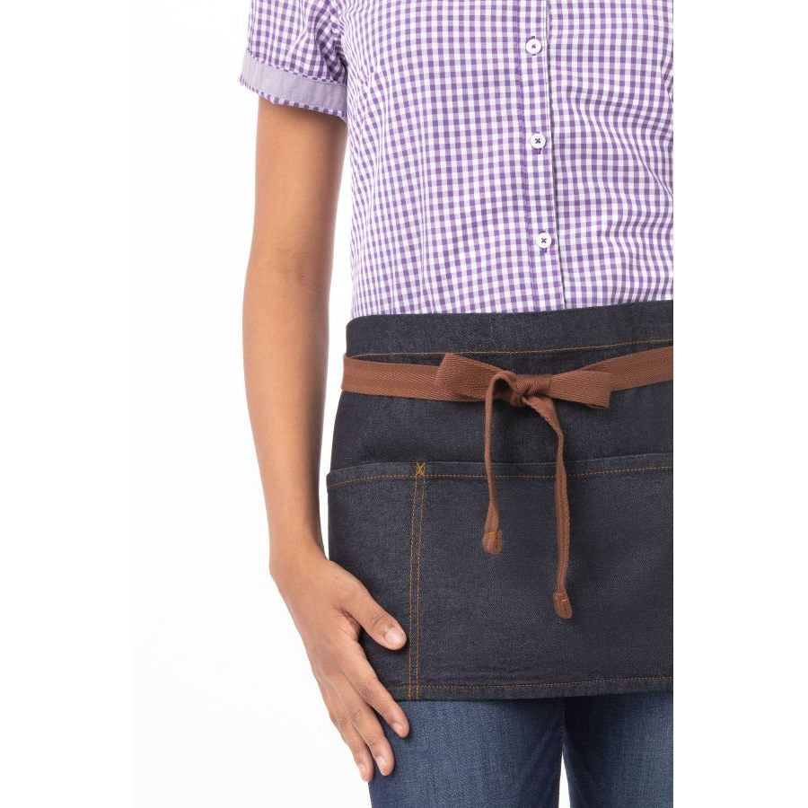 Chef Works AW054IBL Memphis Waist Apron - Indigo Blue, 23