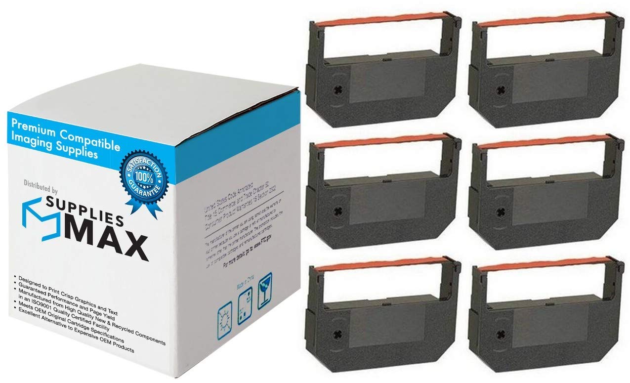 Compatible Printer Ribbons for Hermes 3000 3700 4700 5600 - Black & Red Ink Cartridges (6-Pack) - Model 550NX - Perfect for Office, Retail, and Shipping Label Printing