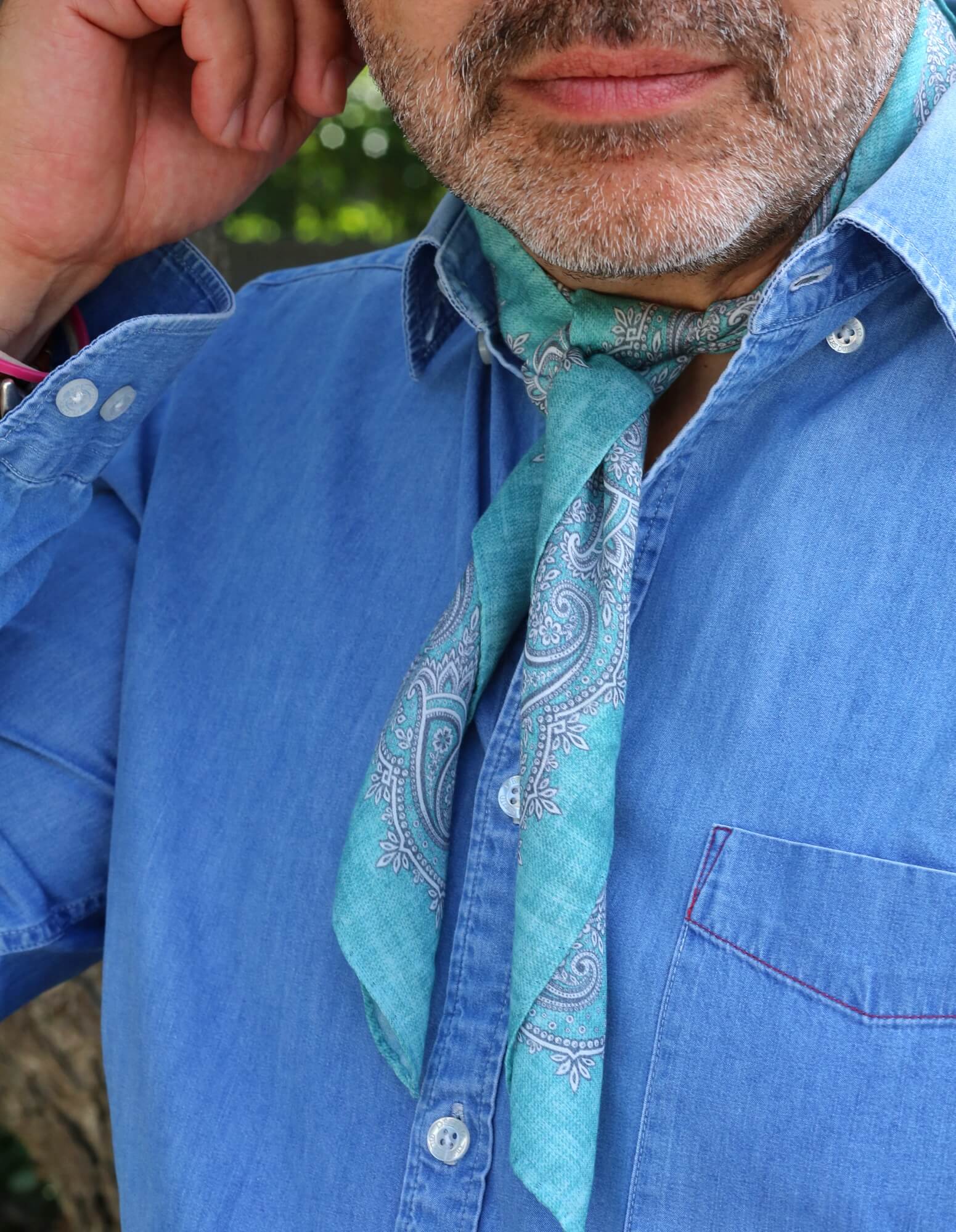 CANTINI Erfrem Bandana Scarf - Soft Cotton Green Bandana for Men & Women - Perfect for Outdoor Activities, Sports, and Fashion Accessories
