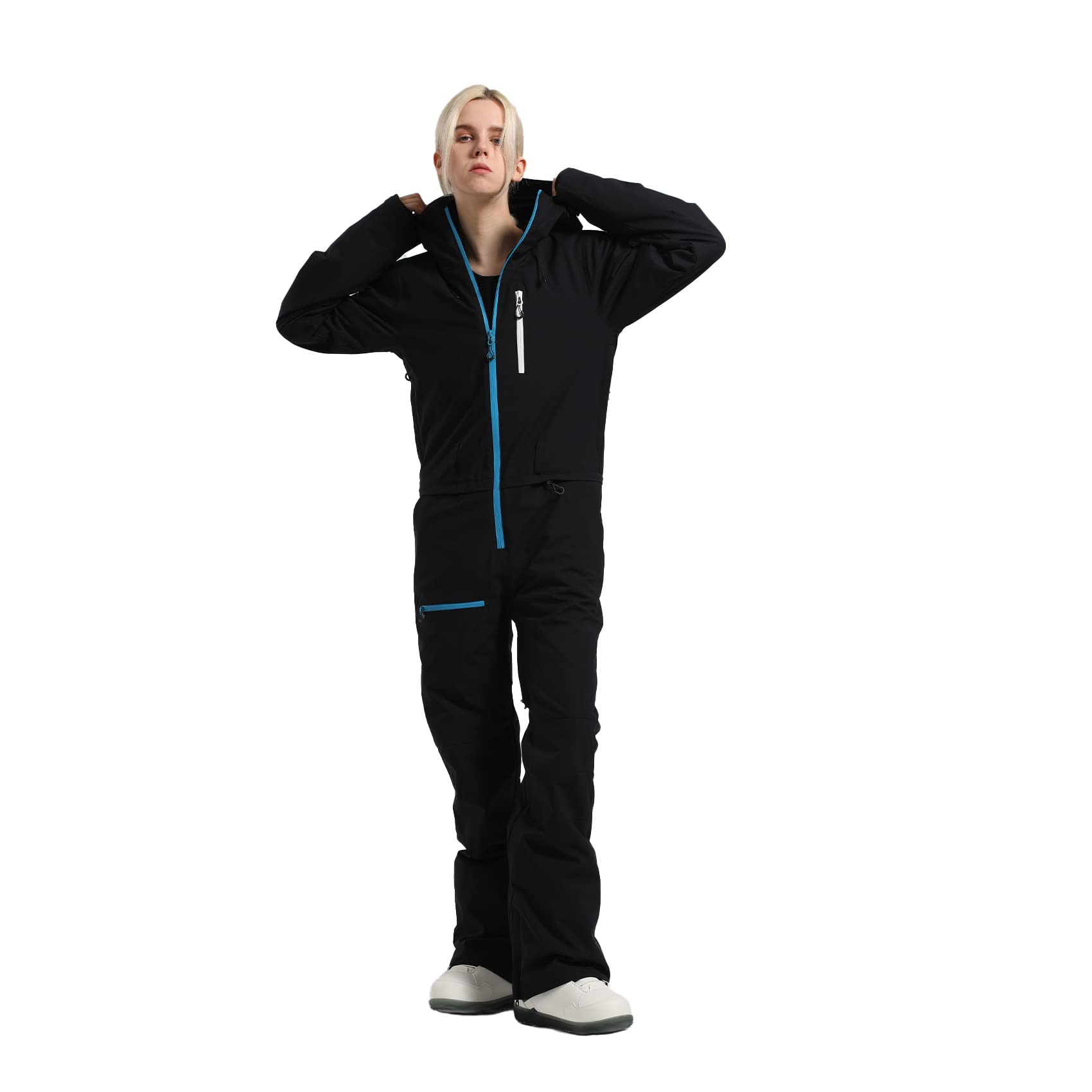 Waterproof Windproof Insulated Women's One-Piece Ski Suit - Winter Snowsuit for Skiing, Snowboarding & Outdoor Snow Sports
