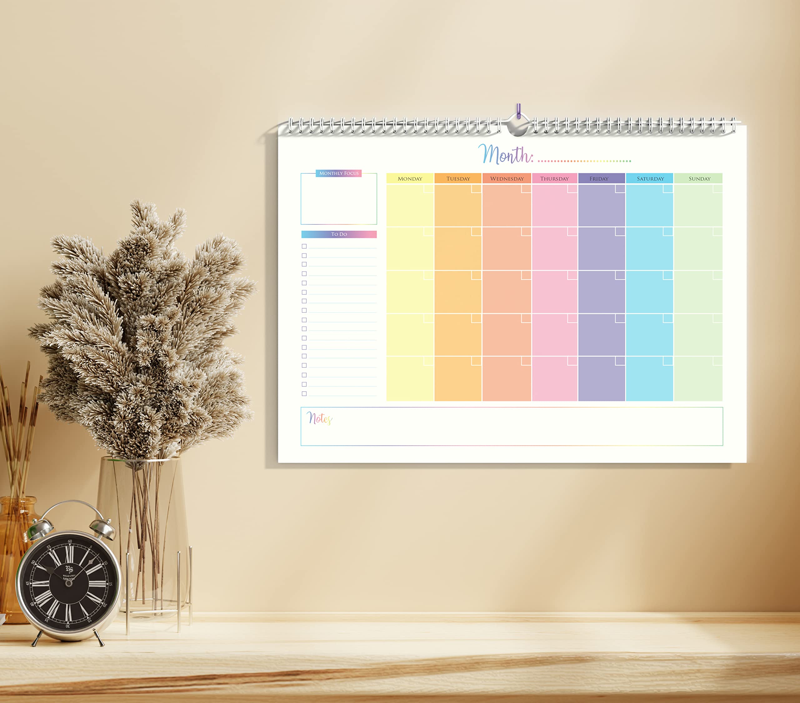 2024-2025 Monthly Wall Calendar - Undated 16-Month Planner with To-Do List - Large A3 Size for Family, Students & Office Use - Perfect for Home Organization, School Scheduling & Business Planning