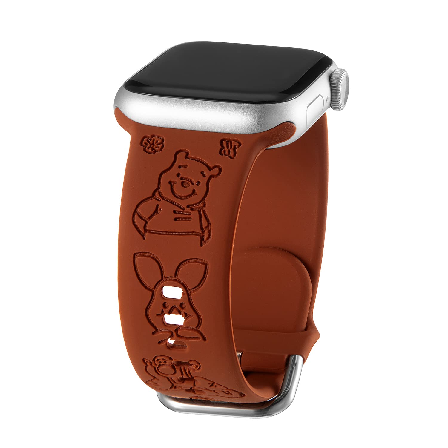 Onederhome Engraved Cartoon Apple Watch Bands - Soft Silicone Replacement Strap for iWatch Series 8/7/6/5/4/3/2/1/SE (38/40/41/42/44/45mm) - Cute Unisex Wristband for Women & Men - Perfect for Workouts, Daily Wear & Fashion Accessories