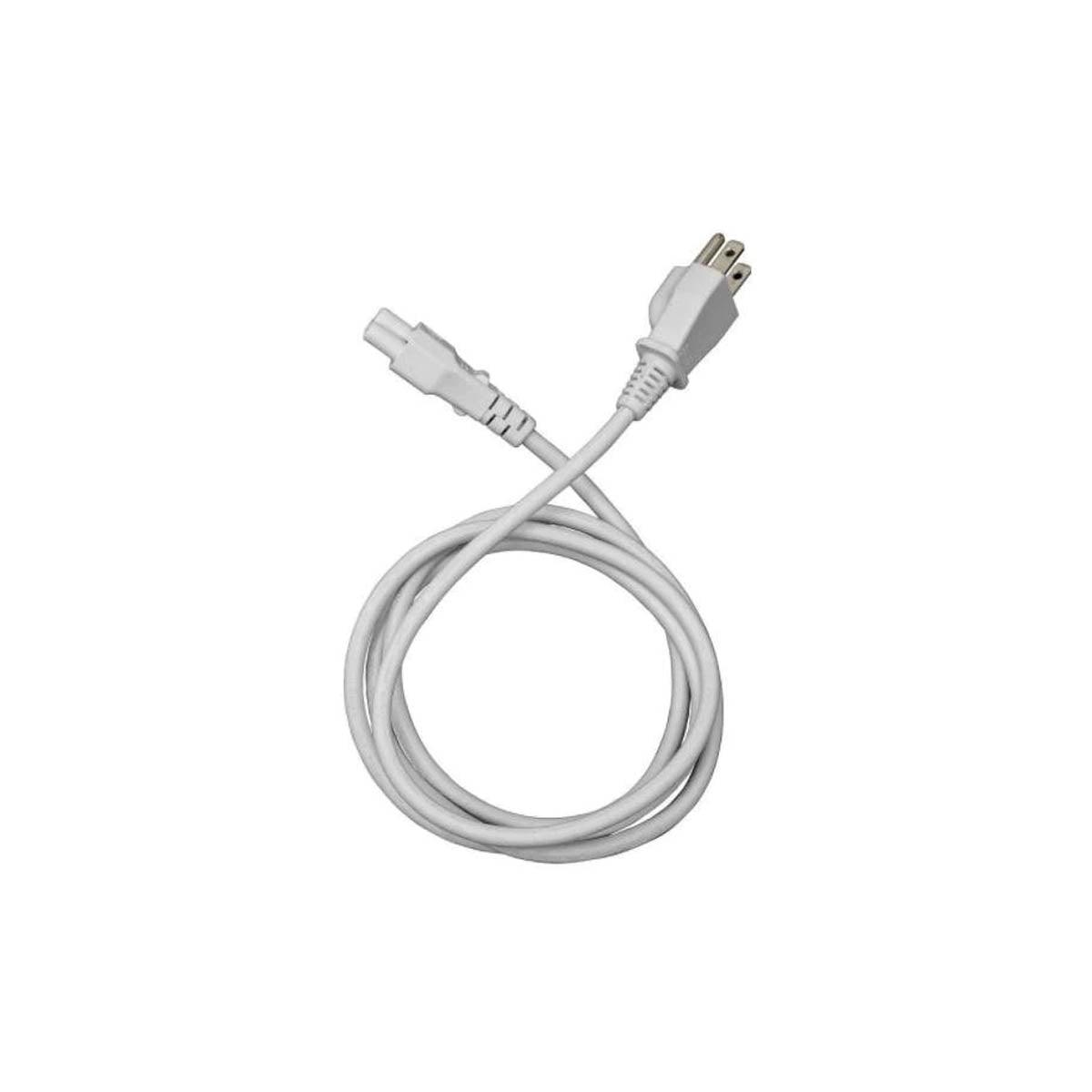 5ft White Plug-in Power Cord for Tunable Task Light - Perfect for Desk Lamps, Office Lighting & Adjustable Workspace Illumination
