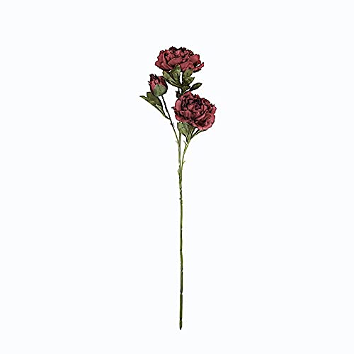 Burgundy Silk Peony Artificial Flowers - 29-Inch Stem with 2 Blooms for Wedding, Party, and Event Decorations - Perfect for Centerpieces, Bouquets, and Home Decor