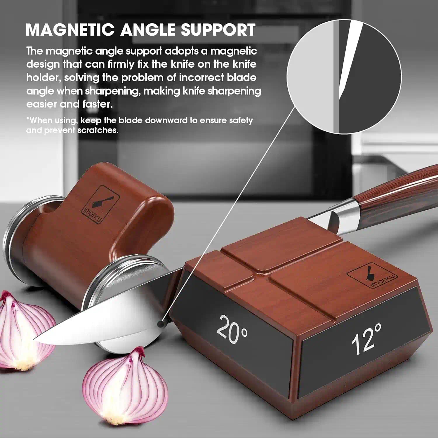 Premium Rolling Knife Sharpener - ABS Durable Construction for Kitchen, Camping & Outdoor Use - Professional Blade Sharpening Tool for Chefs & Home Cooks