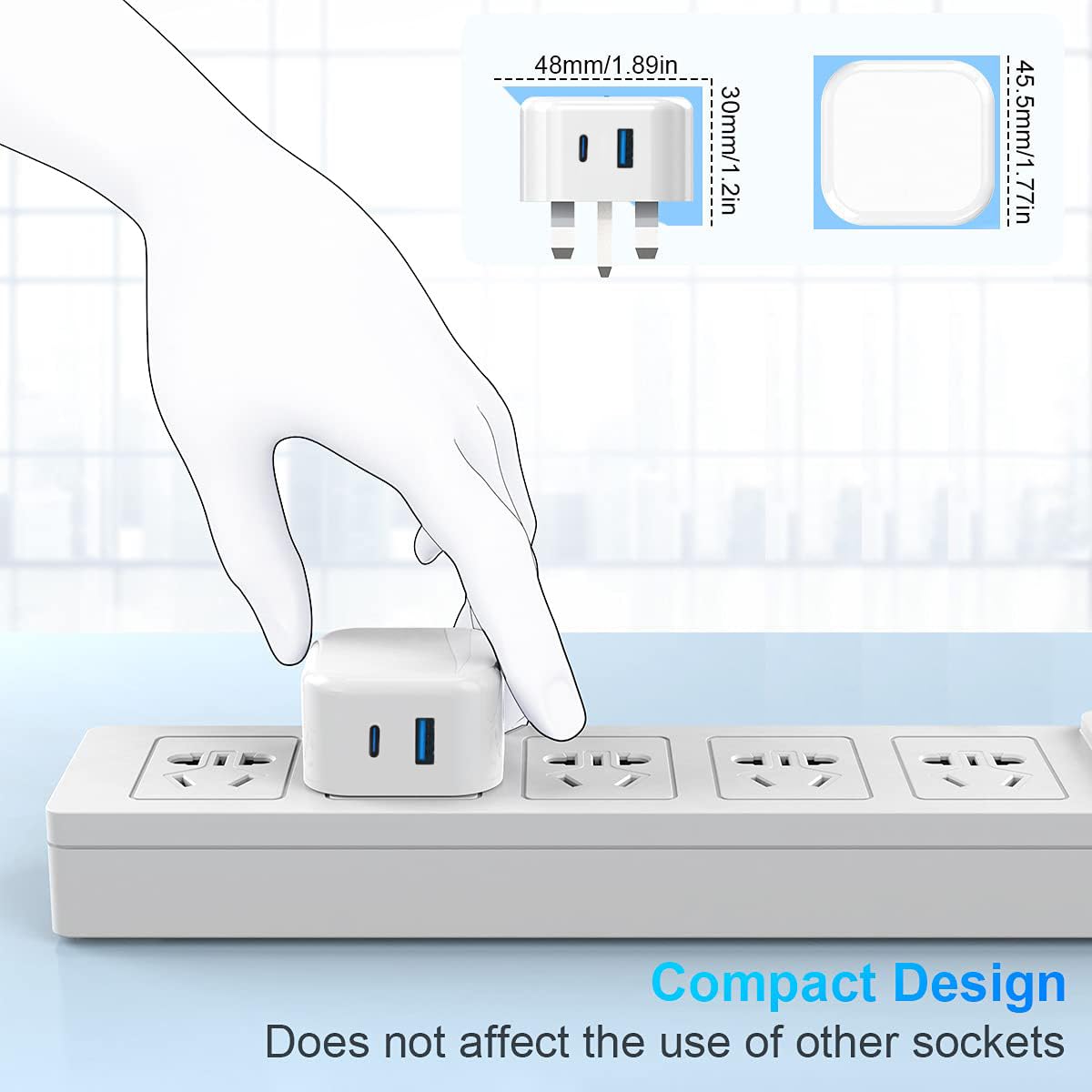 20W USB C Fast Charger Power Adapter - TEYASI UK Plug USB Type C Charger for iPhone 16/16 Pro/15/15 Pro/15 Plus/15 Pro Max/14/14 Pro/14 Pro Max/13/13 Pro/12/11 & iPad - Perfect for Home, Office & Travel Fast Charging