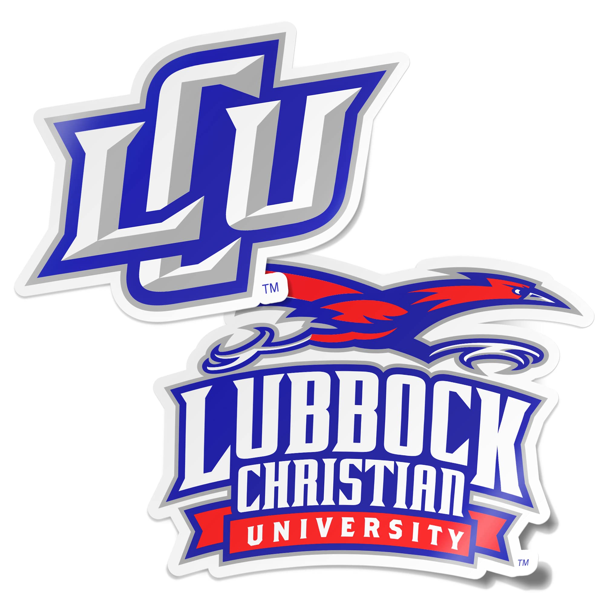 Desert Cactus LCU Sticker Set - 4 Inch Vinyl Decals for Laptop, Water Bottle, Car & Scrapbook - Lubbock Christian University Chaparrals Fan Gear | Perfect for School Spirit, DIY Crafts & Gift Giving