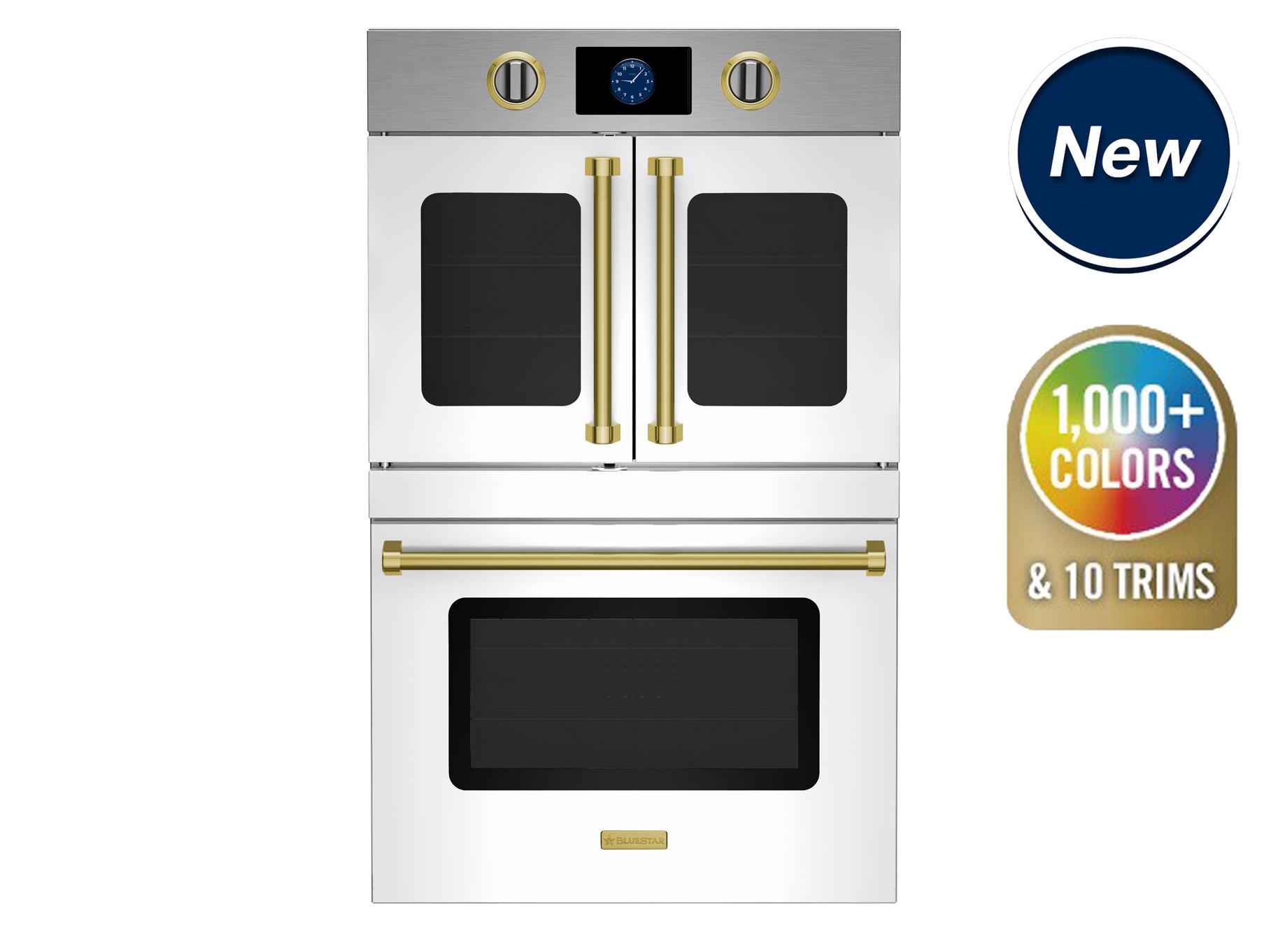 Bluestar BSDEWO30SDV3 30-Inch Double Electric Wall Oven with French & Drop-Down Doors - Perfect for Modern Kitchens, Baking, and Entertaining