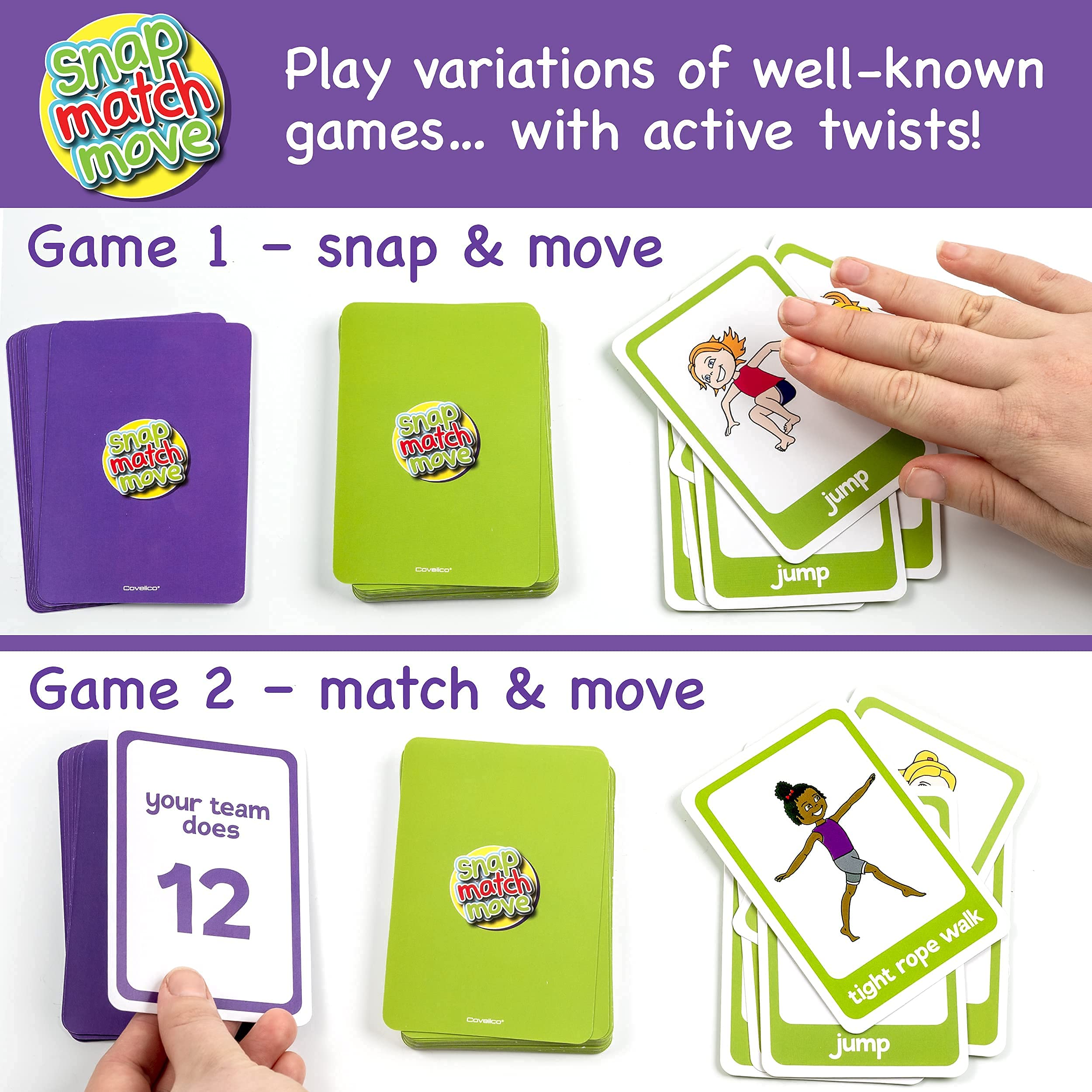 Kids Exercise Cards - Indoor Fitness Equipment for Children, Fun Exercise Games & PE Teacher Supplies for Classroom, Recess & Adapted PE Activities - Perfect for Home, School & Therapy Use