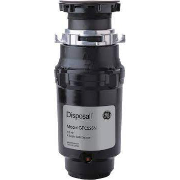GE GFC525N 1/2 HP Continuous Feed Garbage Disposer with Power Cord - Under Sink Food Waste Disposal for Kitchen, Home & Commercial Use