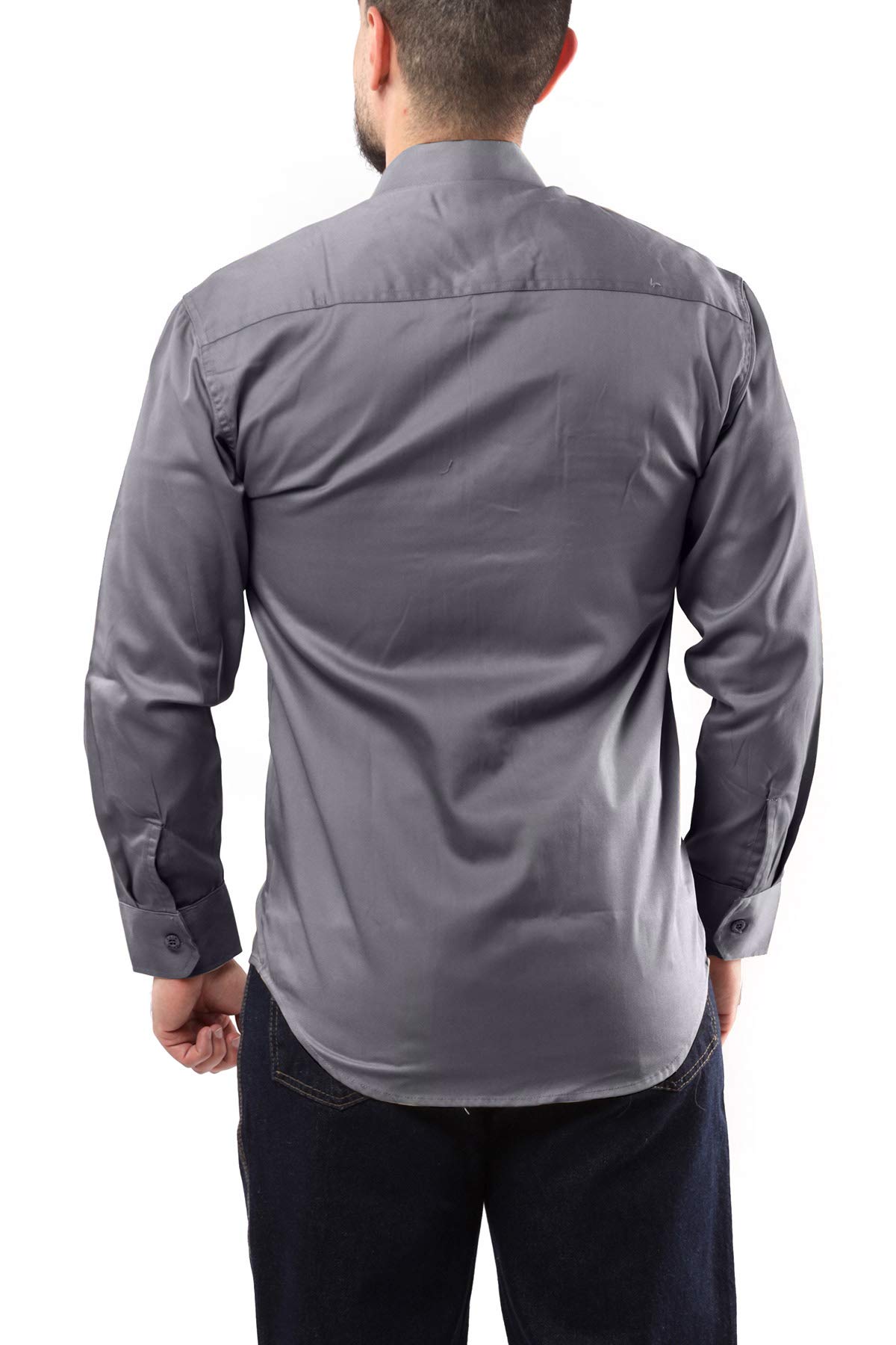 Kolossus Men's Lightweight Cotton Blend Long Sleeve Work Shirt with Pockets - Durable & Comfortable for Construction, Outdoor Jobs & Casual Wear