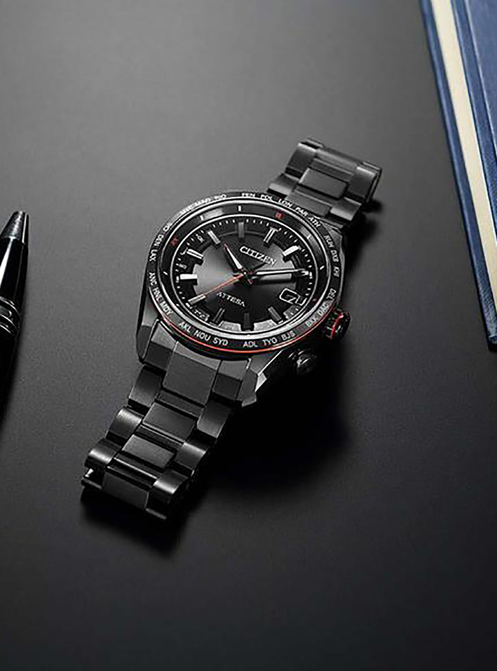 Original: CITIZEN ATTESA ACT LINE BLACK TITANIUM™ SERIES CB0286 61E MADE IN JAPAN JDM   Optimized: CITIZEN ATTESA ACT LINE Black Titanium Men's Watch CB0286-61E - Japanese Made JDM Chronograph, Solar Powered, Sapphire Crystal - Perfect for Business, Dress & Everyday Wear