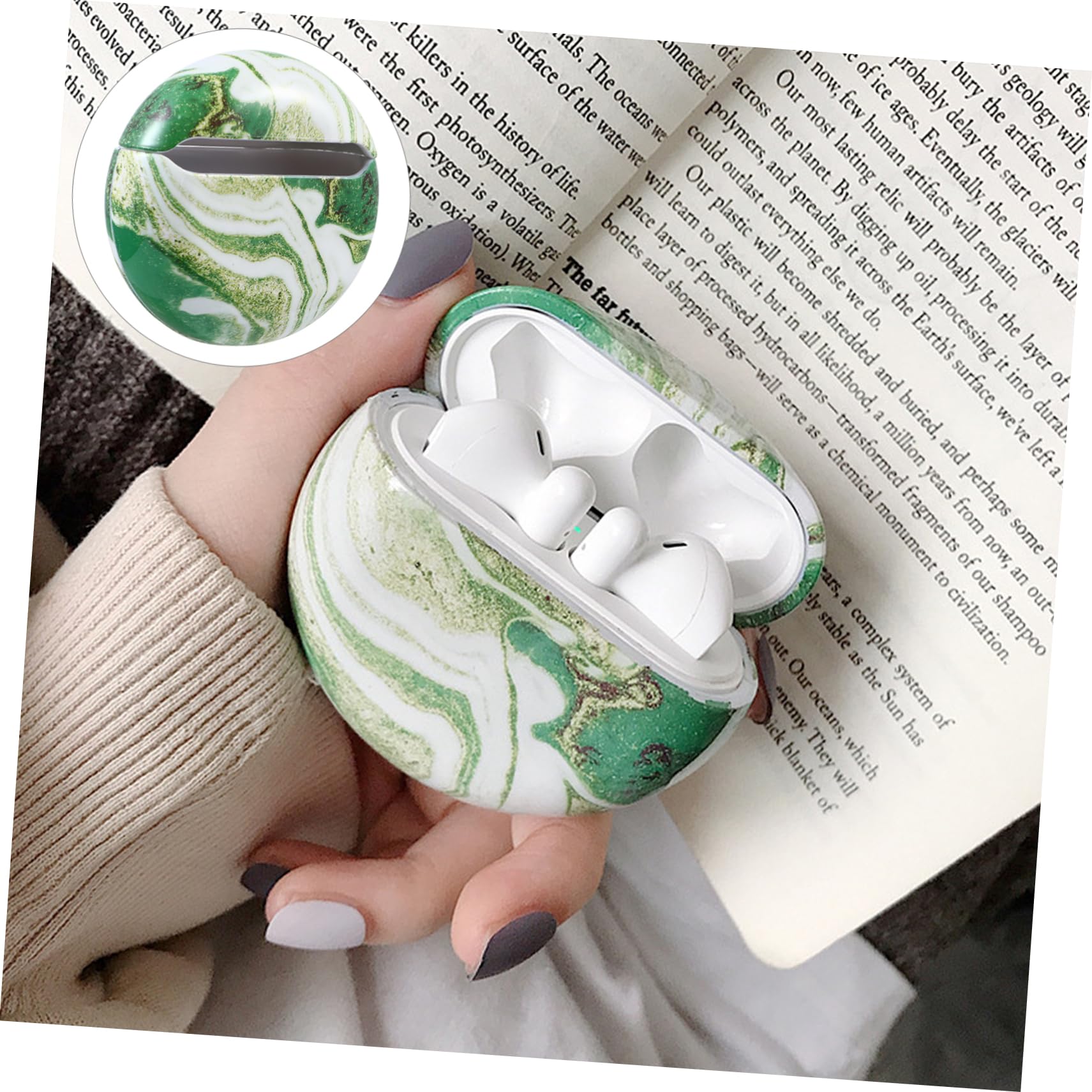 Artibetter Wireless Earbuds Case with Earrings - Protective Charging Box for Over-Ear Headphones (Ideal for Travel, Workout & Daily Use)