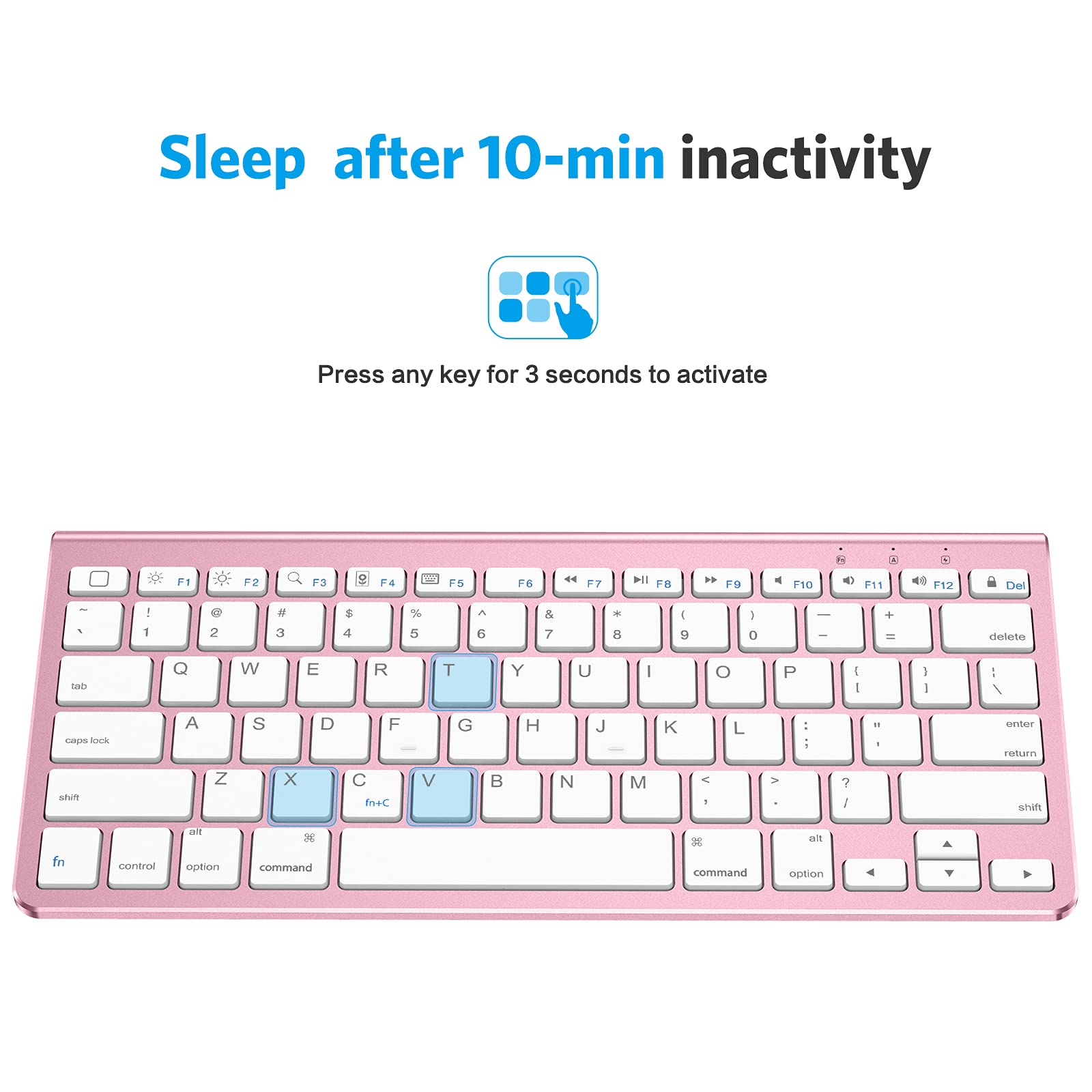 OMOTON Ultra-Slim Bluetooth Keyboard with Sliding Stand - Compatible with iPad 9th/8th Gen 10.2