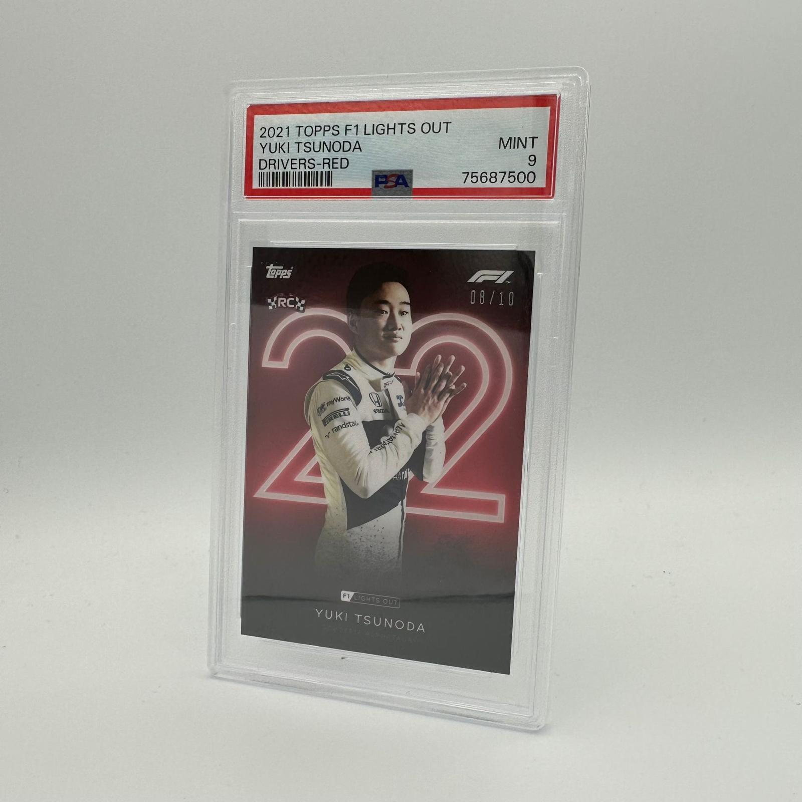 2008/10 Yuki Tsunoda PSA 9 Graded Red Parallel Racing Driver Card - Perfect for F1 Collectors, Sports Memorabilia Displays & Racing Enthusiast Gifts