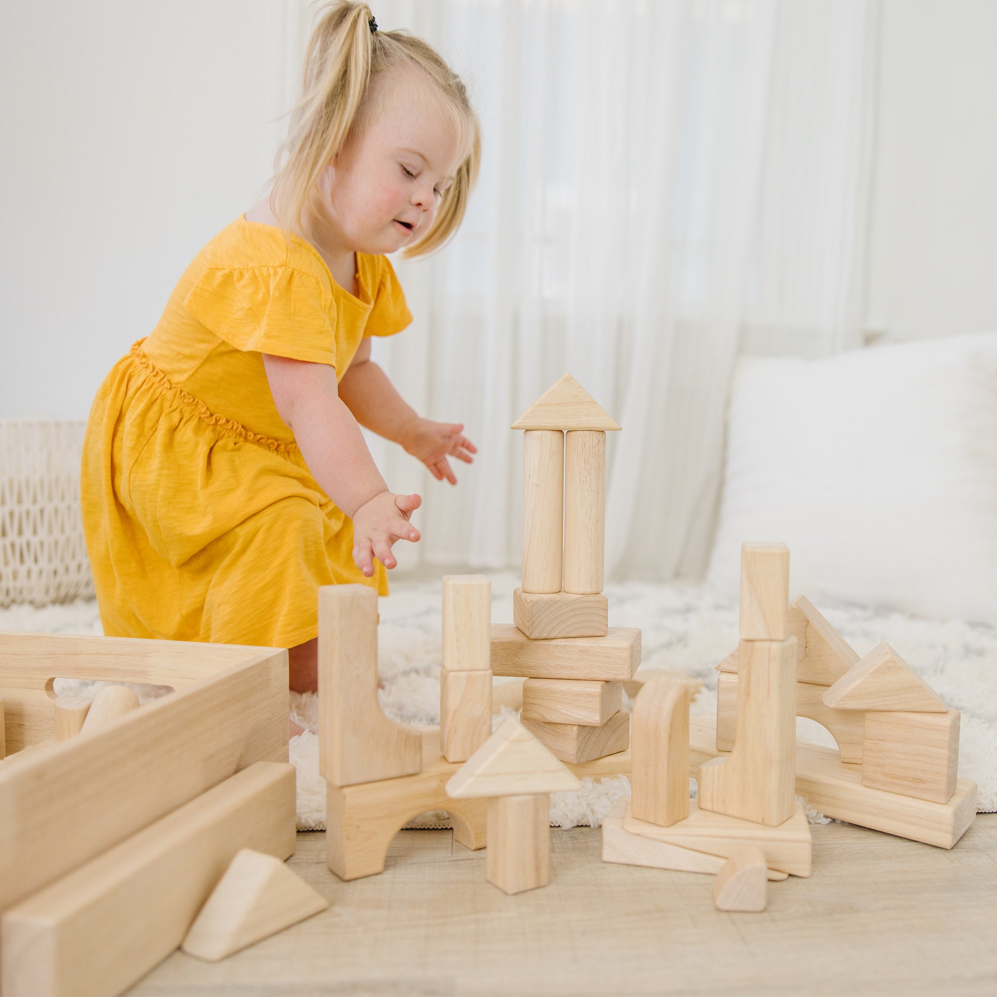 Premium Wooden Building Blocks for Kids - 60-Piece Educational STEM Toy Set for Creative Play, Learning & Development - Perfect for Preschool, Kindergarten & Homeschooling