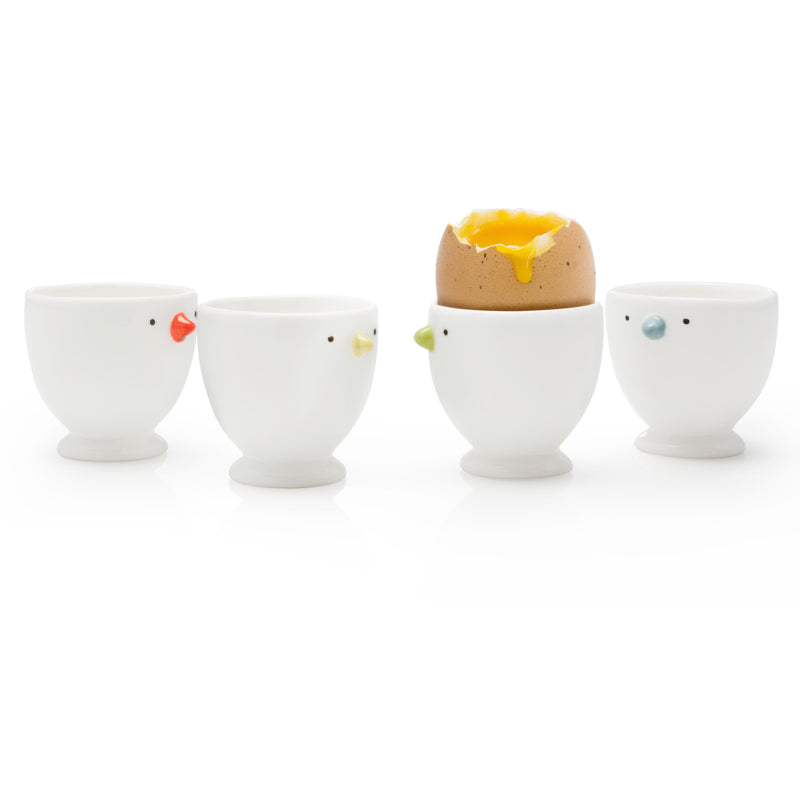 BIA Egg Cup Set - Adorable Chick Design Ceramic Egg Holders for Breakfast, Easter Decor, and Kitchen Tableware - Perfect for Kids, Easter Gifts, and Home Decor