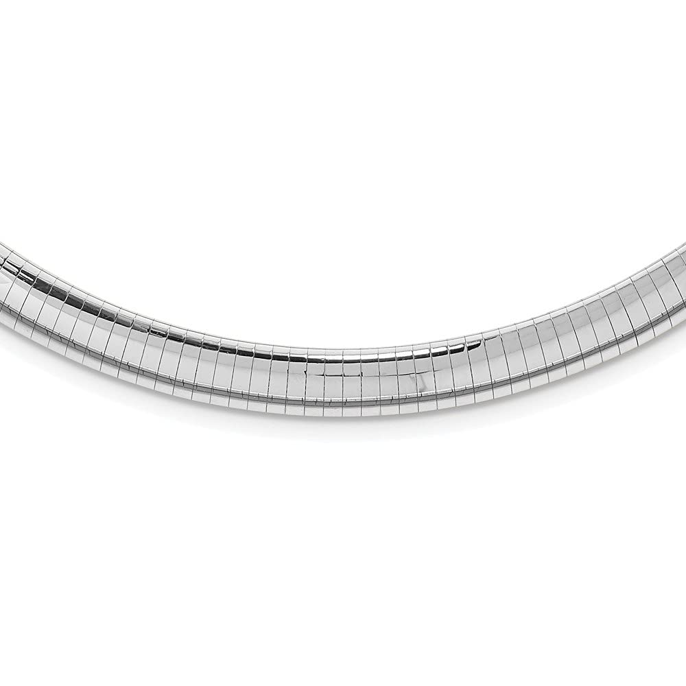 14K Gold 8mm Domed Omega Necklace - Elegant Women's Fine Jewelry for Everyday Wear, Date Nights & Special Occasions