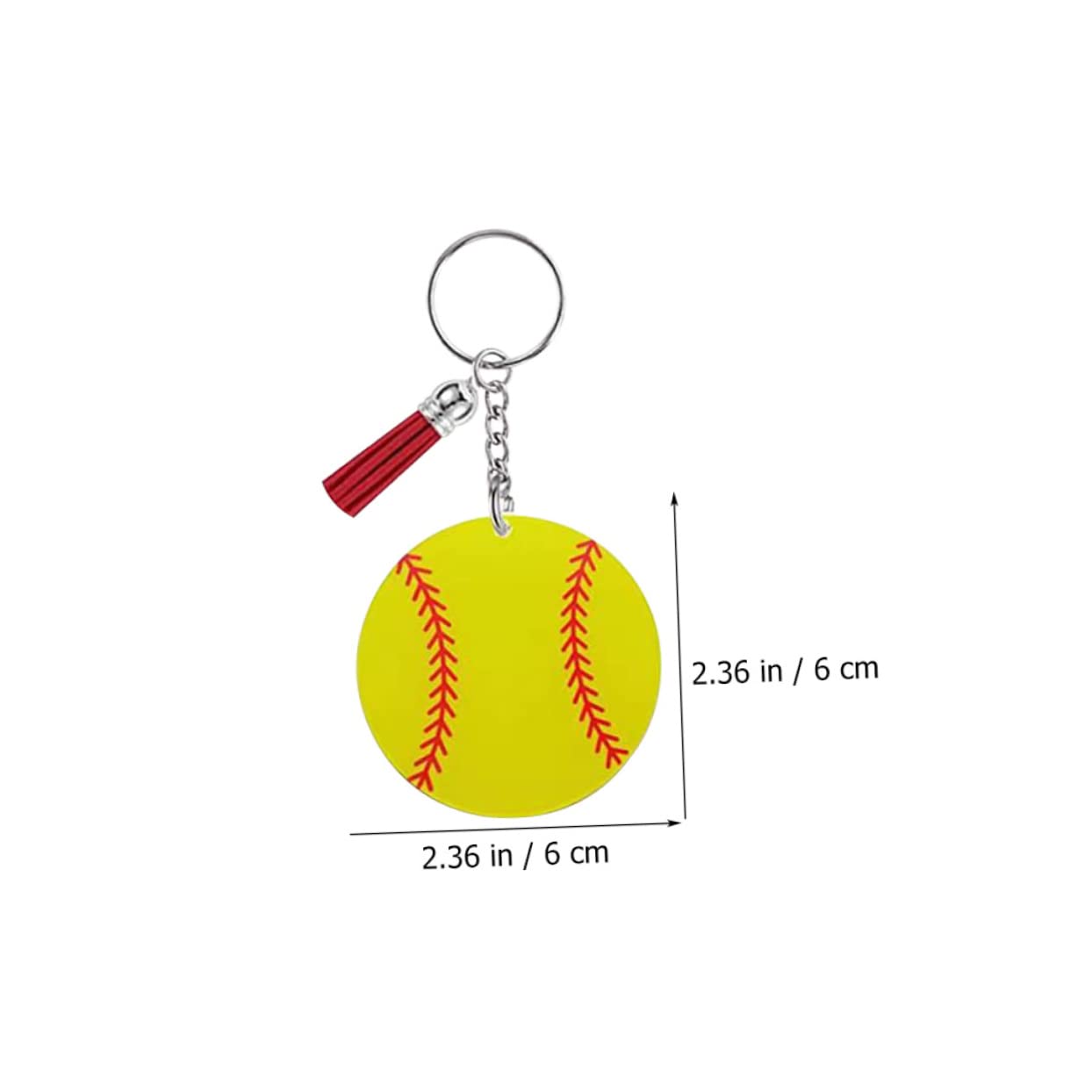 Mipcase 4 Pack Baseball Keychain Wallet Set - Braided Acrylic Keychains for Baseball Fans, Party Favors, Gifts | Perfect for Baseball Games, Team Events & Fan Giveaways