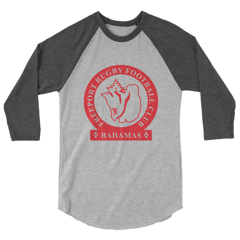 Freeport RFC Raglan 3/4 Sleeve Baseball Tee - Soft Cotton Blend T-Shirt for Men & Women - Perfect for Casual Wear, Sports & Everyday Comfort