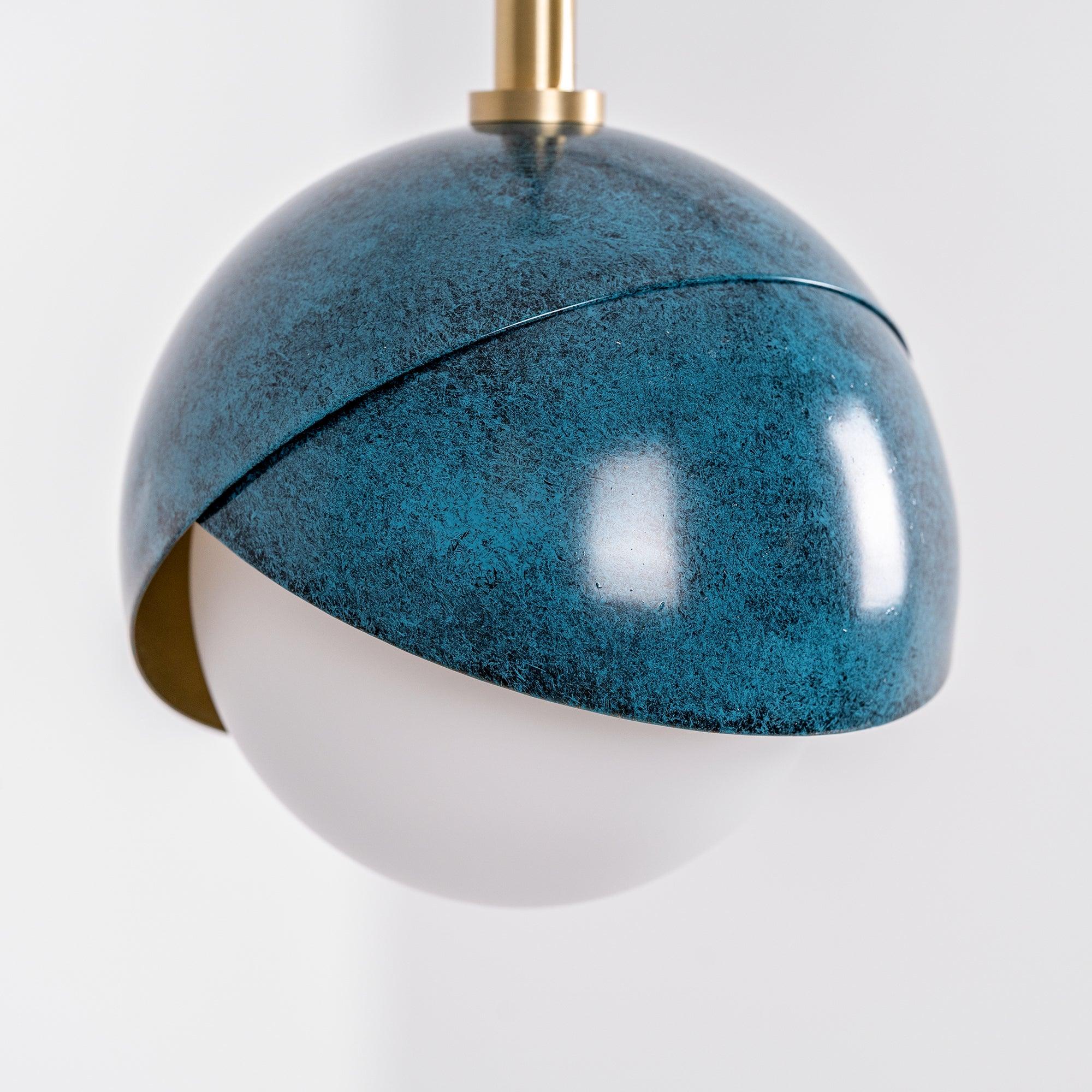 Blue Drop Pendant Light - Modern Glass Hanging Ceiling Lamp for Kitchen Island, Dining Room & Bedroom Lighting