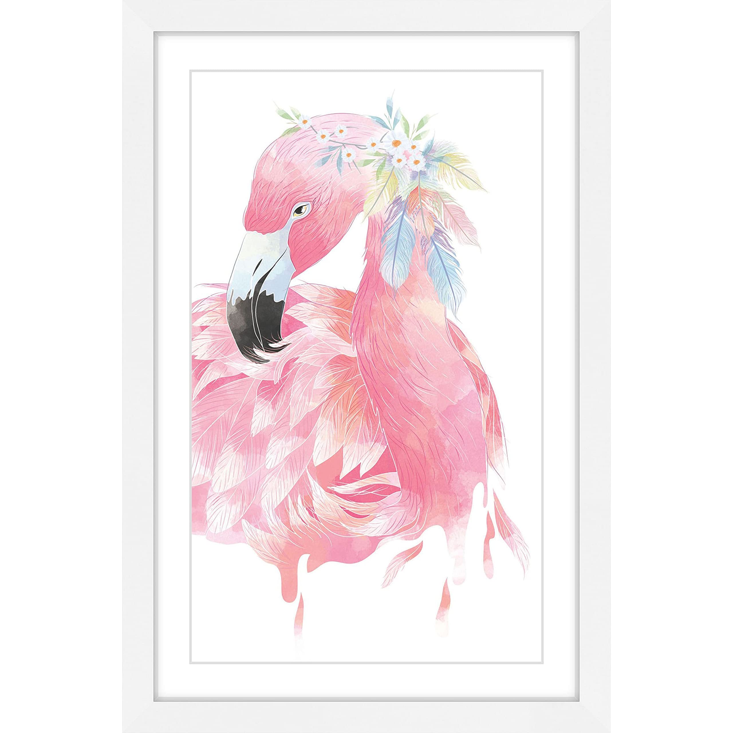 Handmade Flamingo Beauty Framed Print 40x60 - Marmont Hill Wall Art for Living Room, Bedroom & Office Decor