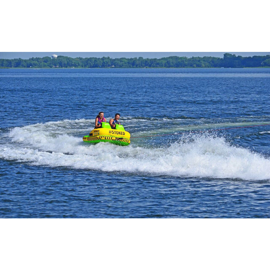 Best 2-Person Towable Boat Tube for Water Sports | Rave #Stoked Inflatable Ride for Lakes & Ocean | Perfect for Family Fun & Summer Adventures