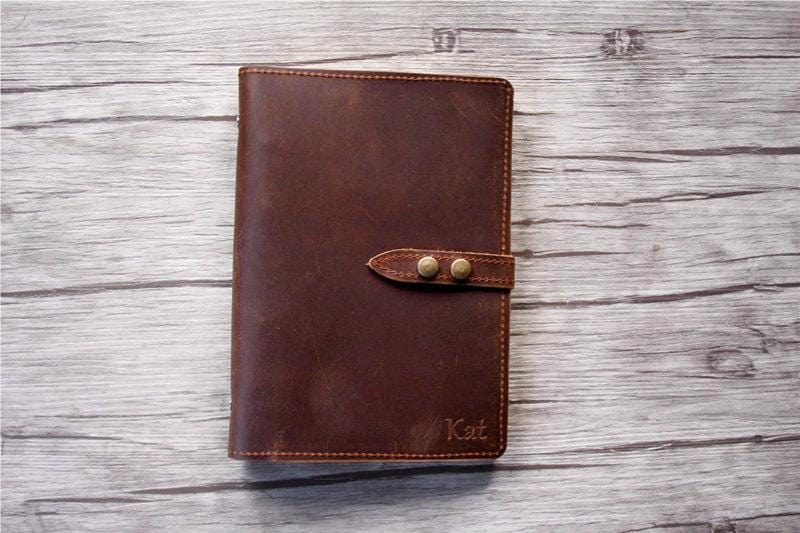 Premium Brown Leather Portfolio Notebook Holder - Professional Organizer for Business, Office & Travel - Perfect for Meetings, Presentations & Daily Use