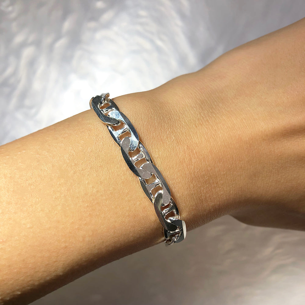 21cm Sterling Silver 200 Gauge Anchor Bracelet for Women - Nautical Jewelry for Daily Wear, Gifts & Beach Outfits