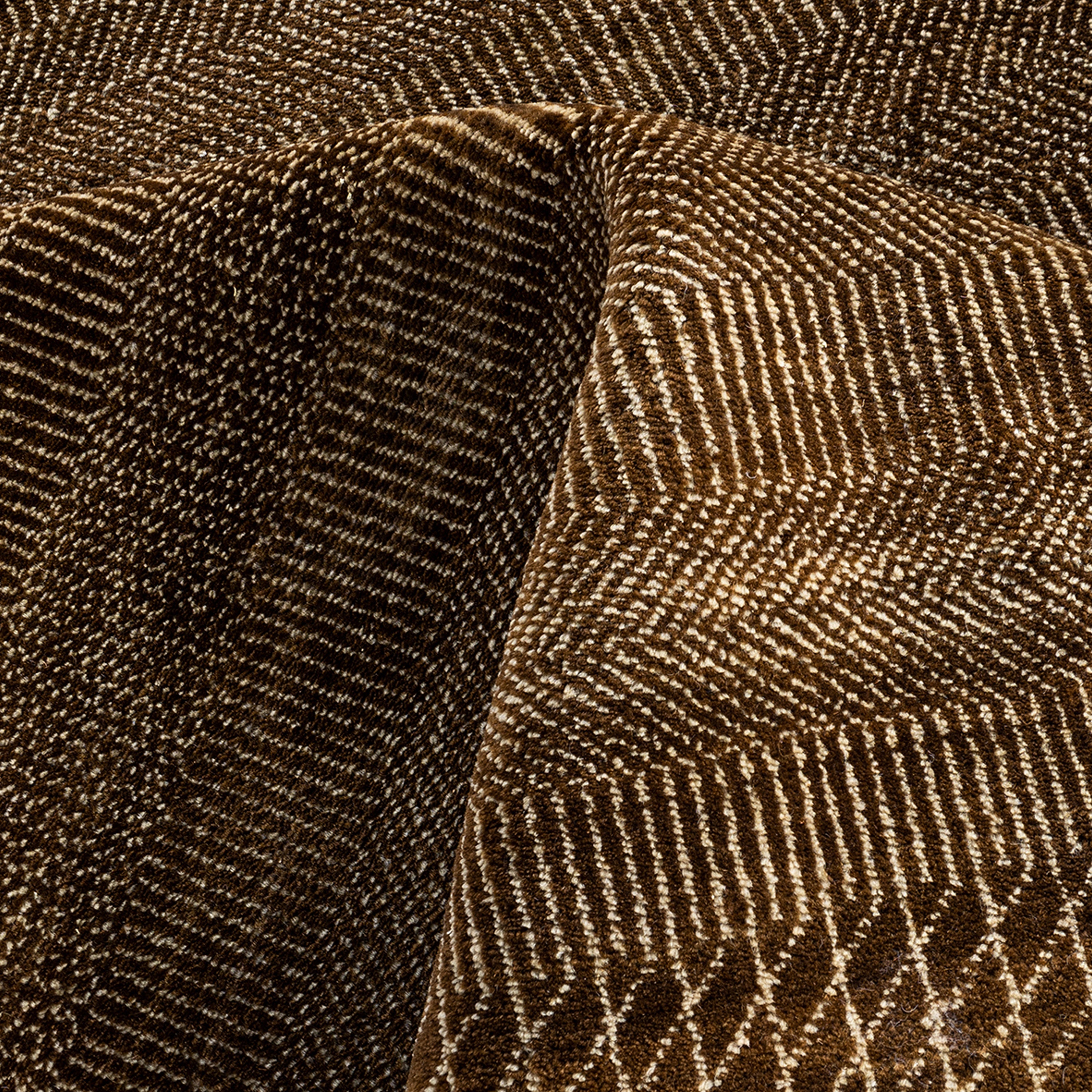 Premium Brown Transitional Wool Rug 9'1