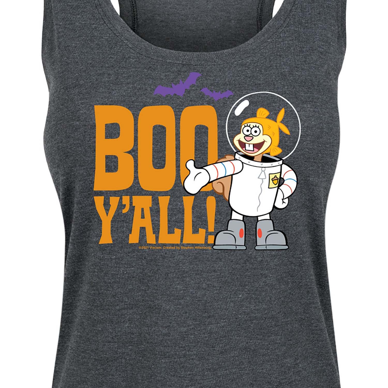 Spongebob Squarepants Sandy Boo Y'all Women's Racerback Tank Top - Soft Breathable Hybrid Apparel - Perfect for Summer, Gym & Casual Wear