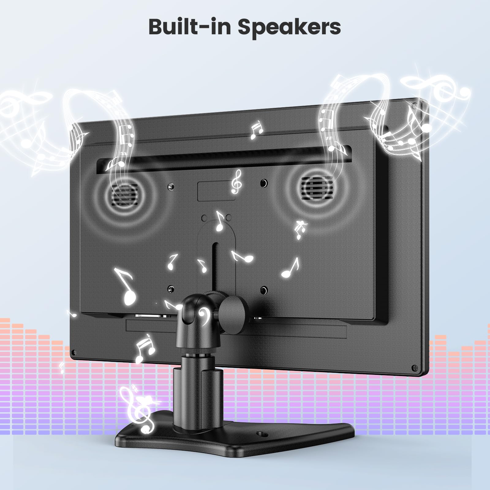 Eyoyo 12 Inch Small TV Monitor - 1366x768 HD Display with HDMI, VGA, BNC & AV Ports | 16:9 Mini Screen for PC, Laptop, Raspberry Pi, CCTV Security Camera | Perfect for Home Office, Gaming & Surveillance Systems