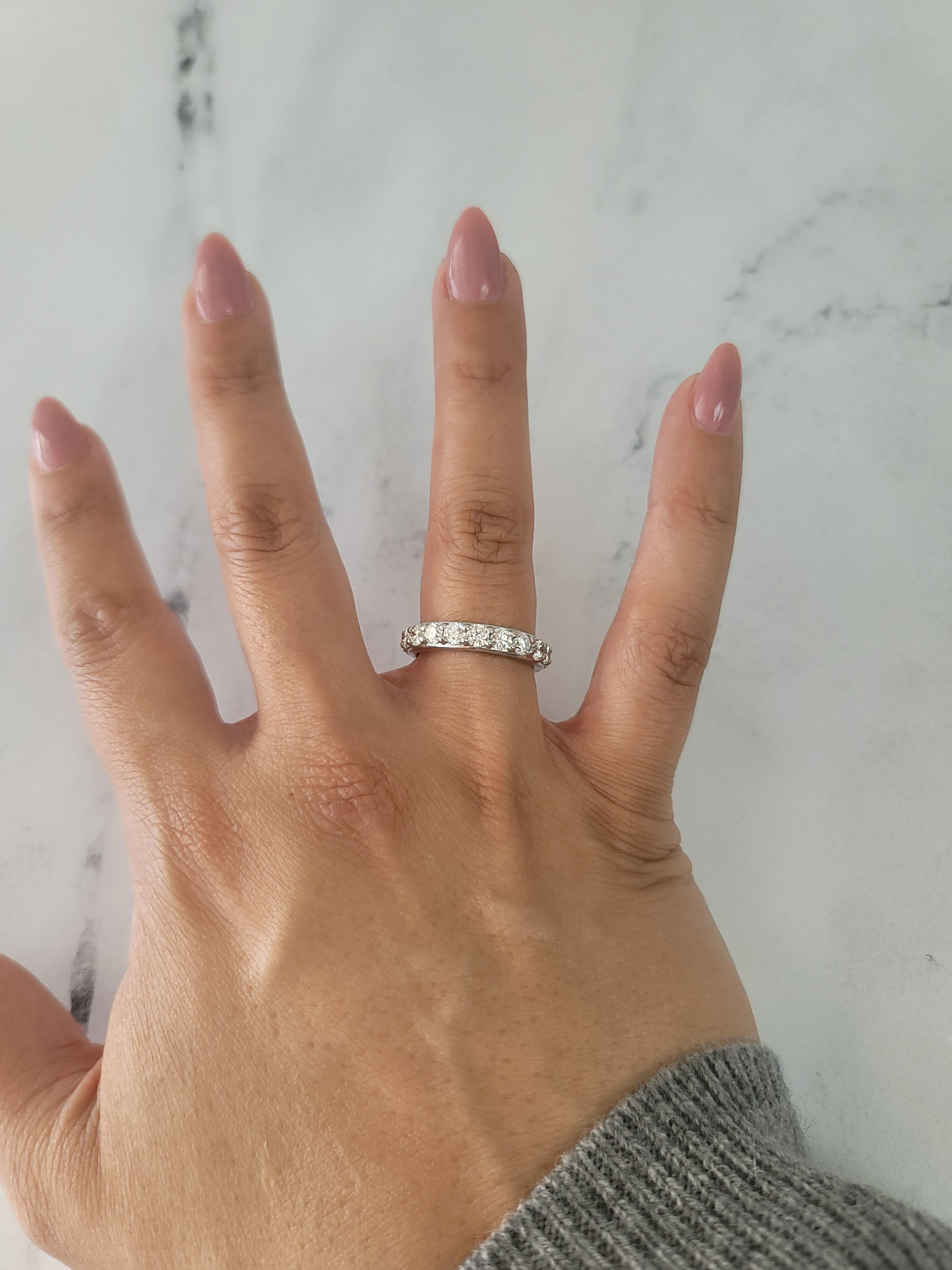 3 Carat Diamond Eternity Wedding Band for Women - 14K White Gold Bridal Ring Set - Perfect for Engagement, Anniversary & Special Occasions