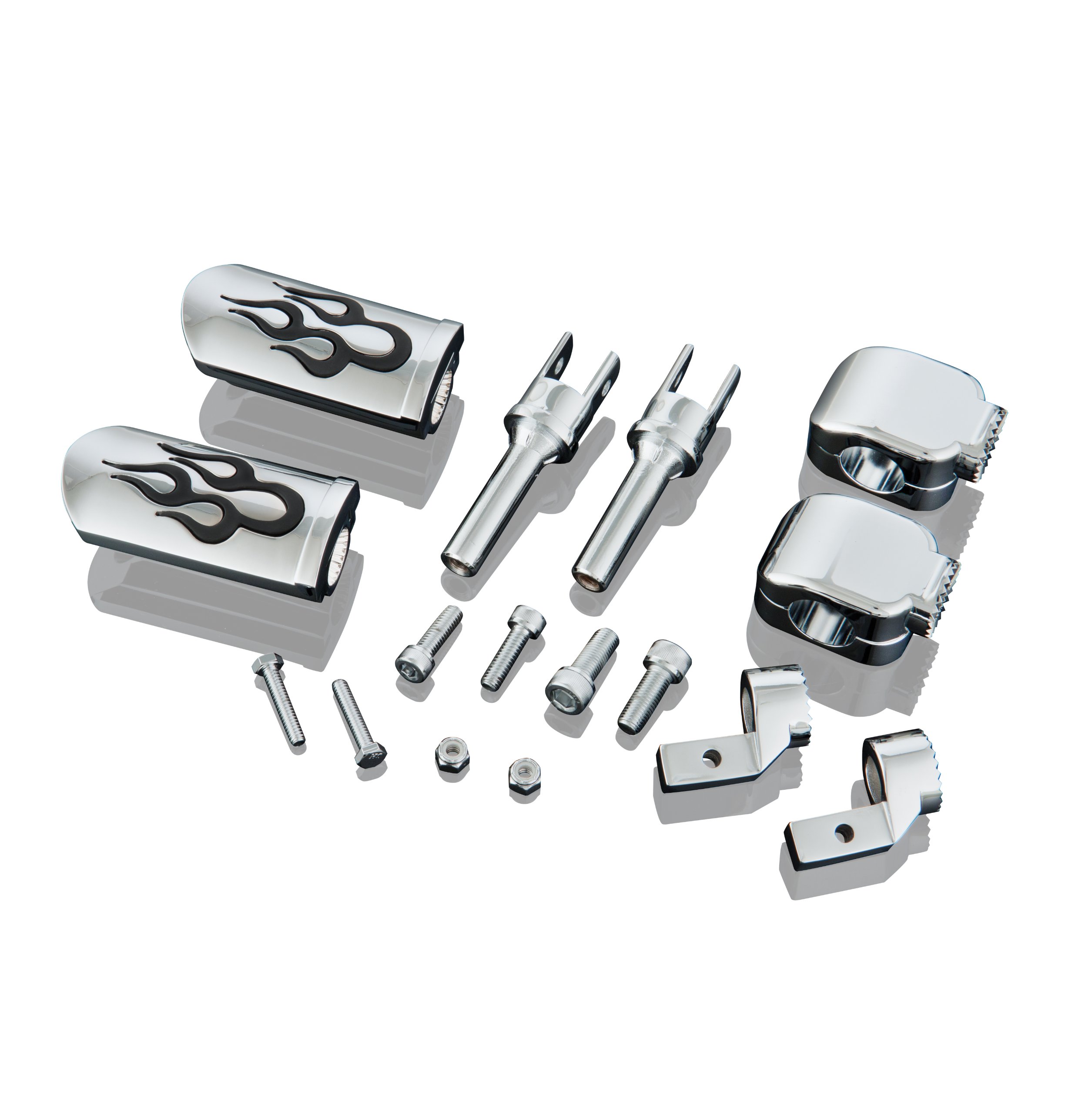 Chrome Flame Highway Peg System 21-521P for Motorcycle Rides