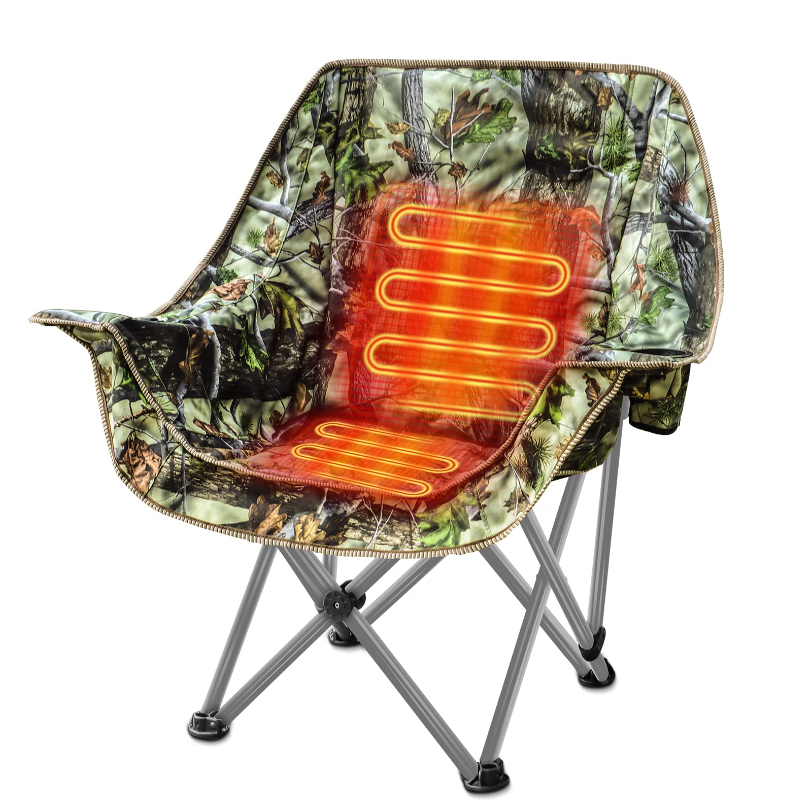 **Portable Folding Camo Hunting Chair - Lightweight Camping Stool for Outdoor, Beach, Picnics & Home Use - Comfortable Padded Seat for Fishing, Camping & Relaxing**