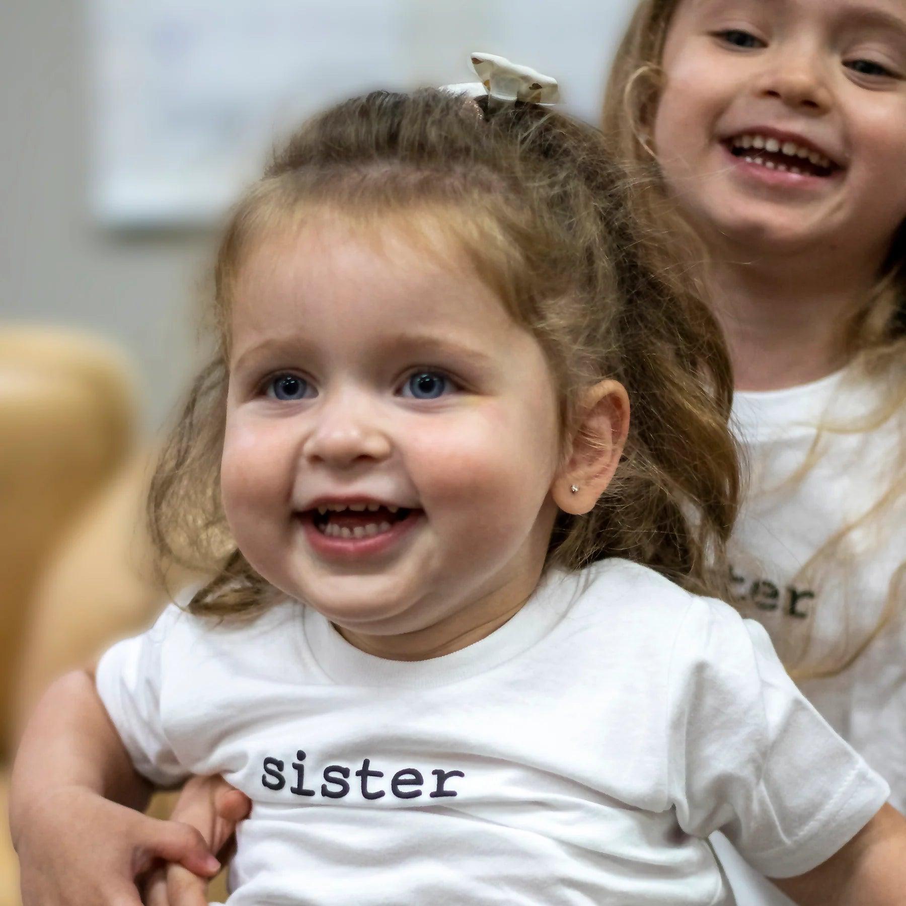 Baby, Toddler & Kids Sister T-Shirts - Soft Cotton Sibling Matching Outfits for Family Photos & Special Occasions