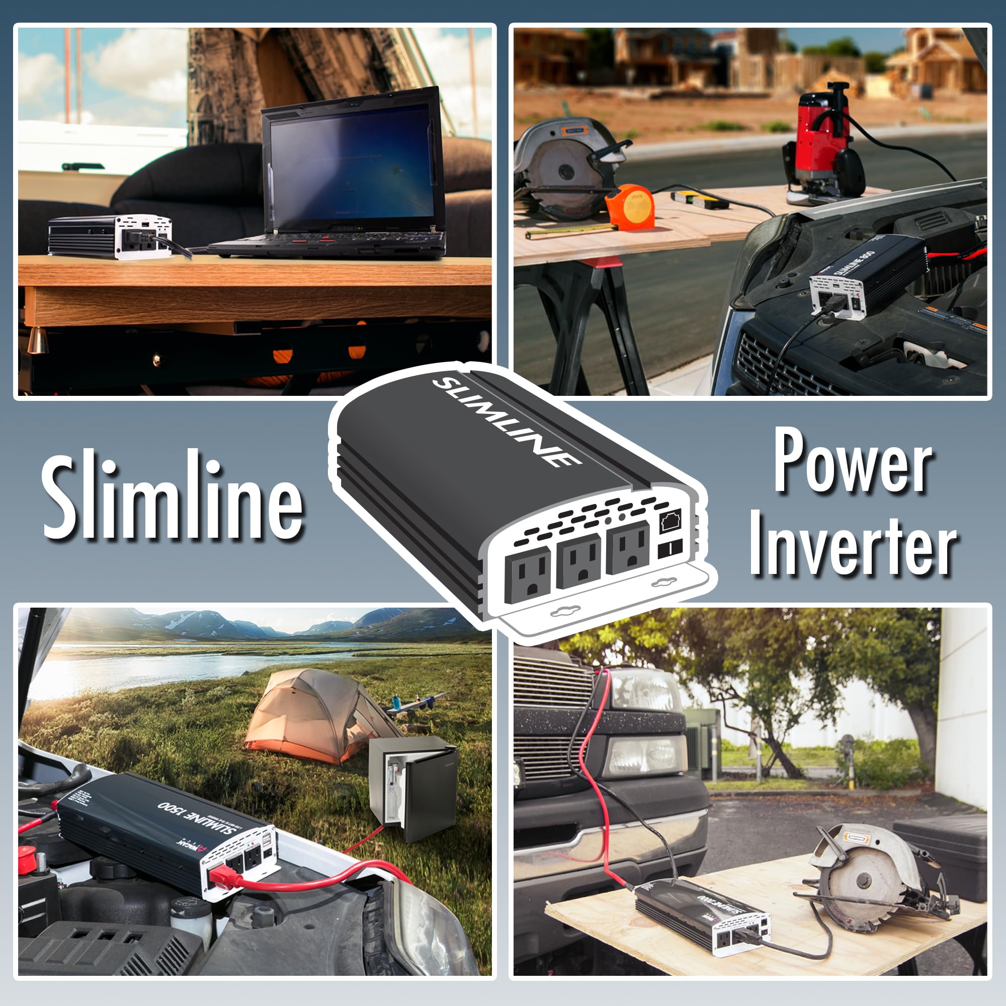 Wagan EL3724 2000W TrueRated Power Inverter - 12V DC to 110V AC Converter with 3 Outlets & 2A USB Port - 4500W Surge for Cars, RVs, Camping & Emergency Power Backup