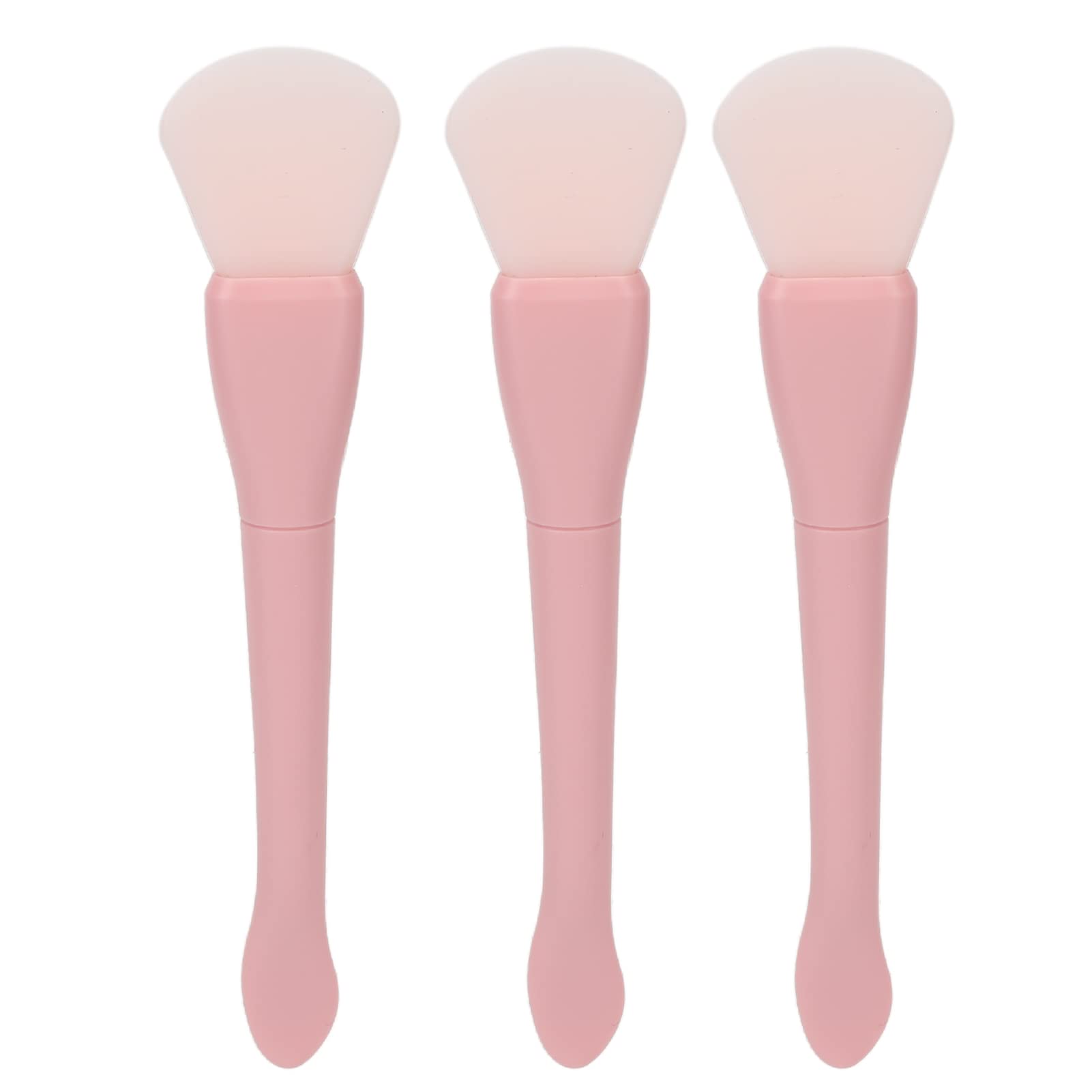3PCS Double Head Silicone Mask Brush - Soft Flexible DIY Face & Body Cream Applicator Tool for Mud Clay Masks, Lotions & Skincare - Perfect for At-Home Spa, Facial Treatments & Beauty Routines