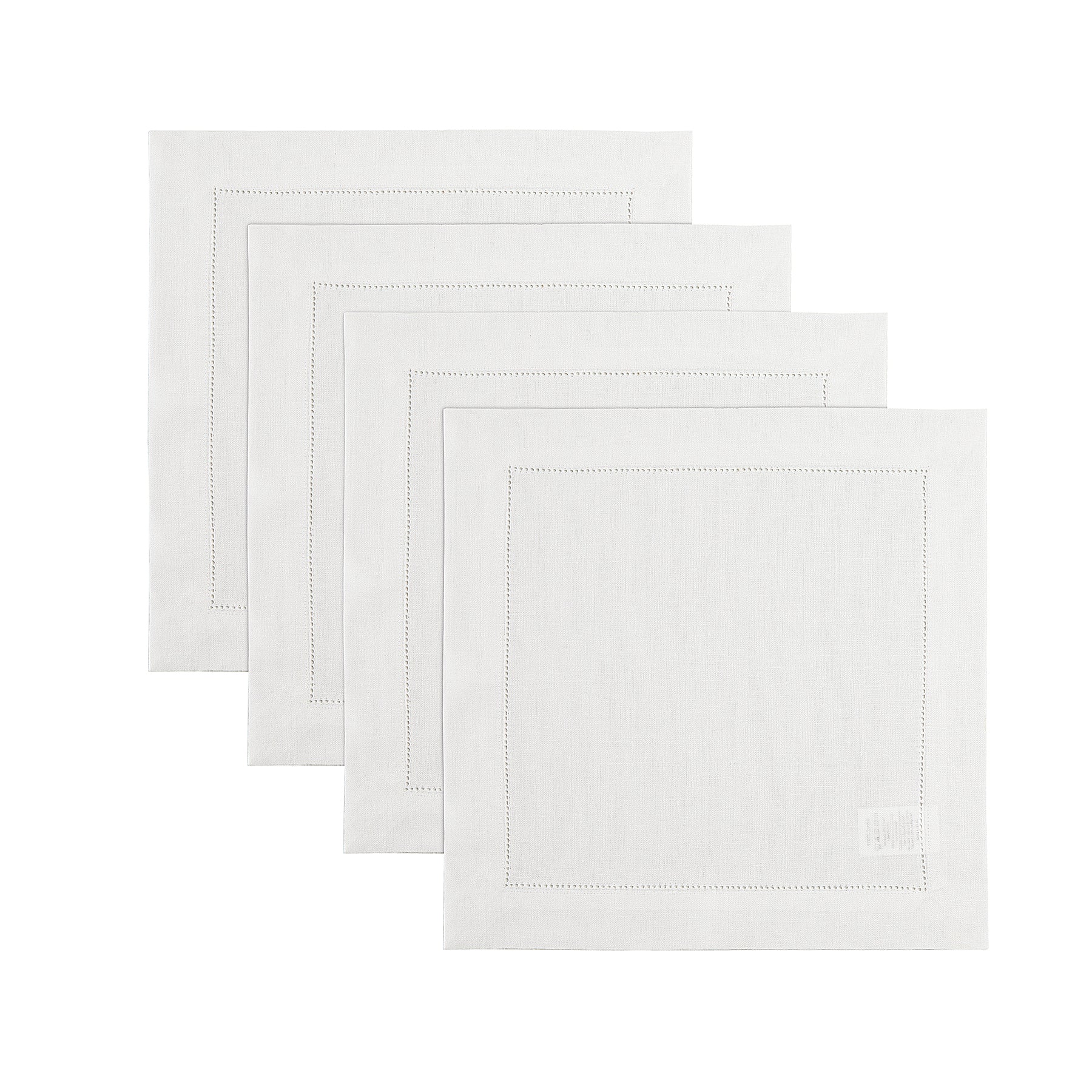 Premium Classic Hemstitch Square Placemats Set of 4 - Elegant Cotton Table Linens for Dining Room, Kitchen, and Holiday Decor - Perfect for Dinner Parties, Family Gatherings, and Special Occasions