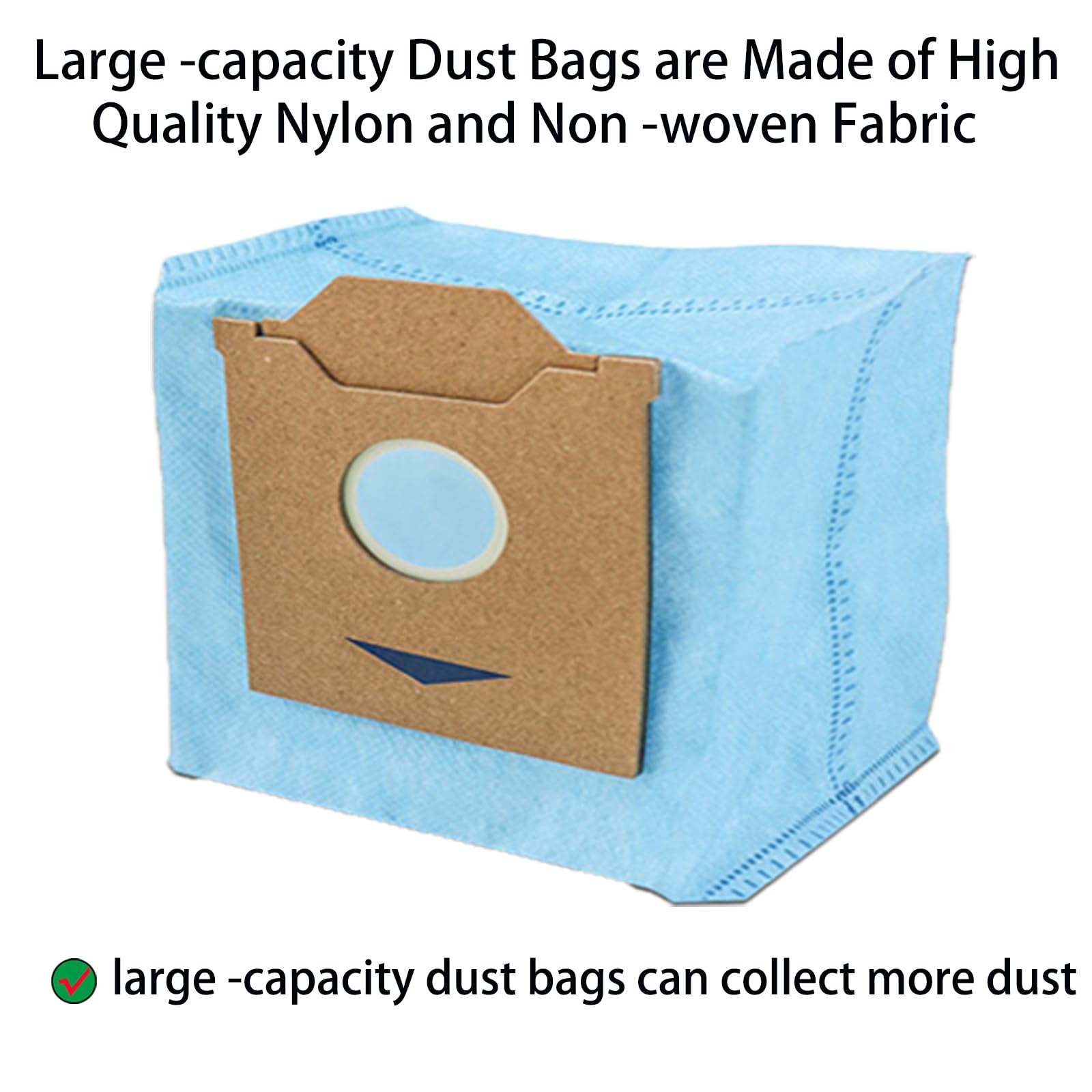 ECOVACS Yeedi Cube Robot Vacuum Replacement Dust Bags - 10 Pack Vacuum Cleaner Accessories for Efficient Home Cleaning with Smart Mop Function