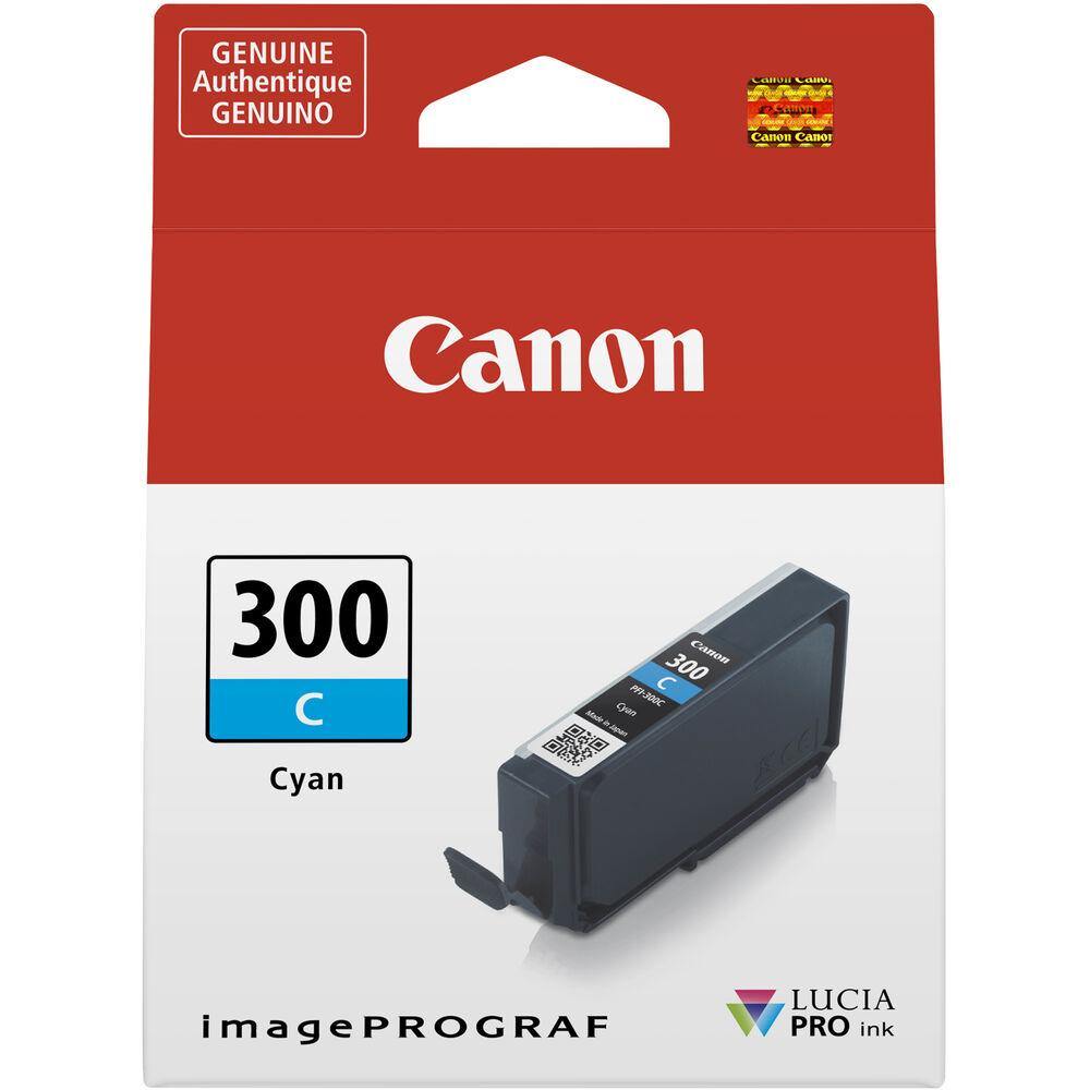 Canon LUCIA PRO PFI 300 C (Cyan) Ink Tank - High-Quality Printer Ink for Canon PRO-1000, PRO-2000, and PRO-4000 Series - Perfect for Professional Photo Printing, Fine Art Reproduction, and Graphic Design Projects