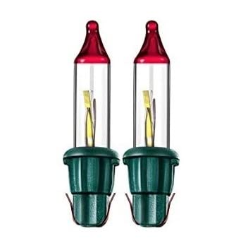 2.5V 0.425W Mini Clear Glass Incandescent Flashing Bulbs - 2 Styles for Christmas Tree Lights & Holiday Decorations - Indoor/Outdoor Use for Festive Lighting Displays, Party Decor, and Seasonal Home Decoration