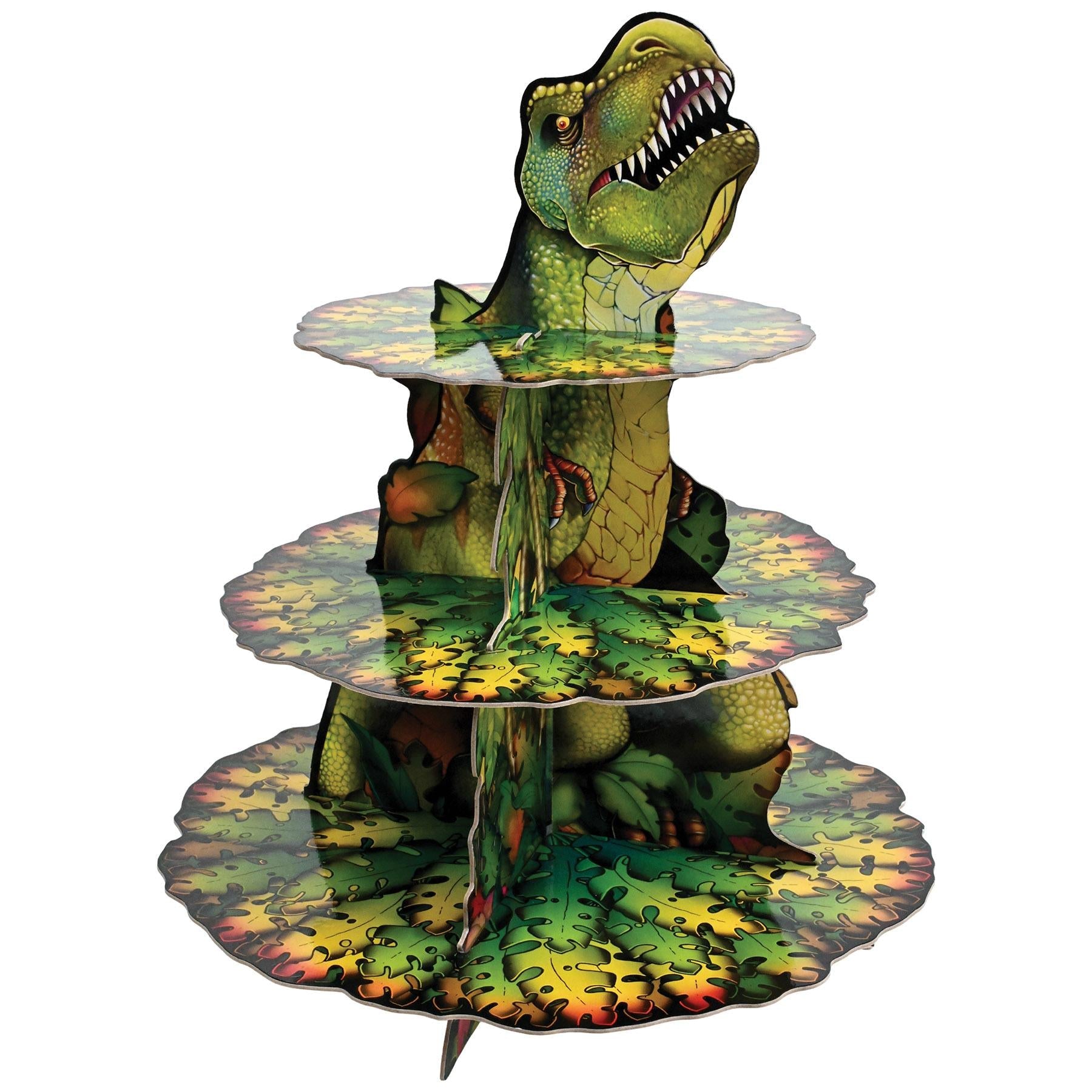 12 Pack Beistle Dinosaur Themed Cupcake Stands - Perfect for Birthday Parties, Baby Showers & Jurassic Theme Decorations