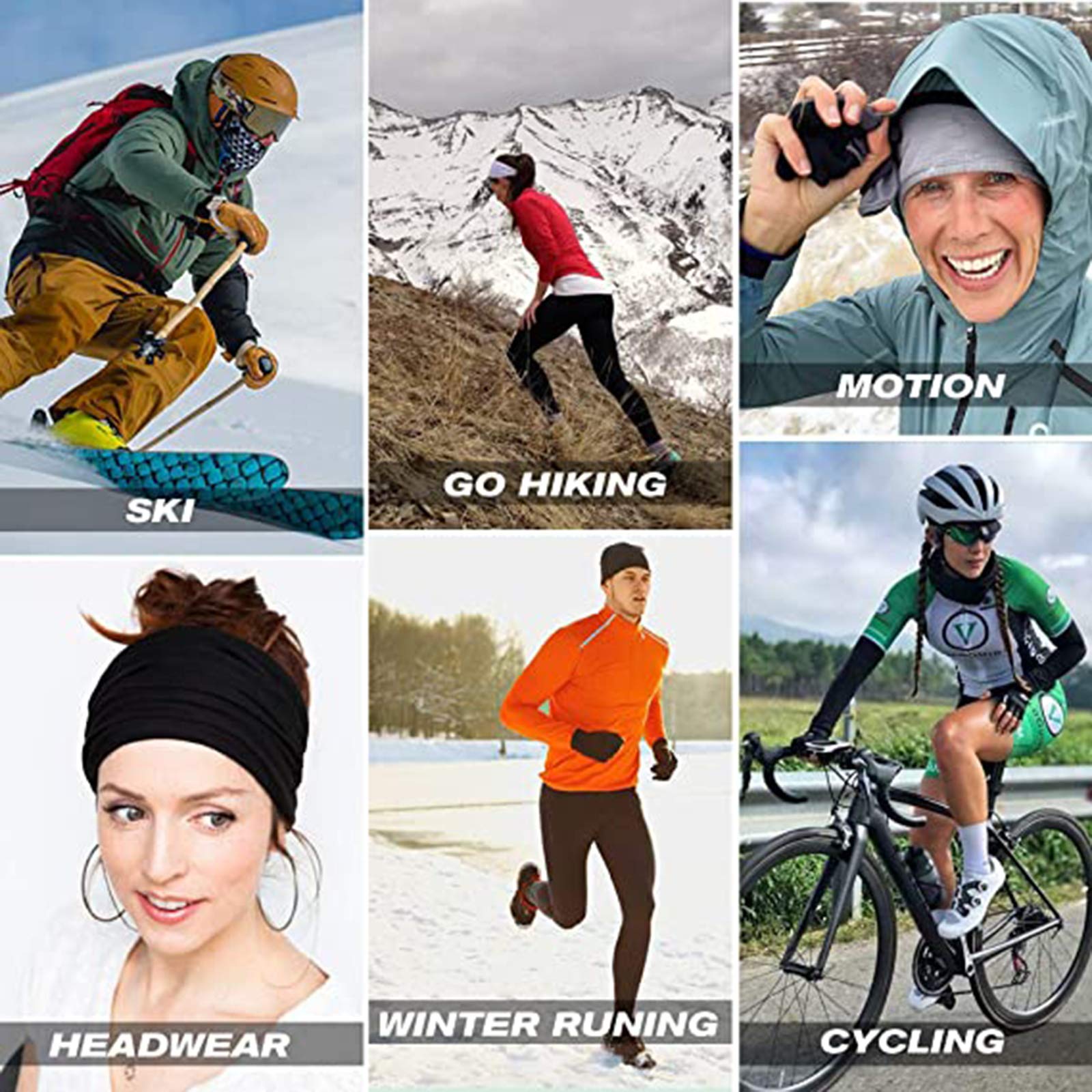 Visesunny Multifunctional Balaclava - Windproof Face Mask, UV Sun Protection Scarf & Headband for Skiing, Cycling, Hiking & Outdoor Sports - Cold Weather Gear for Men & Women