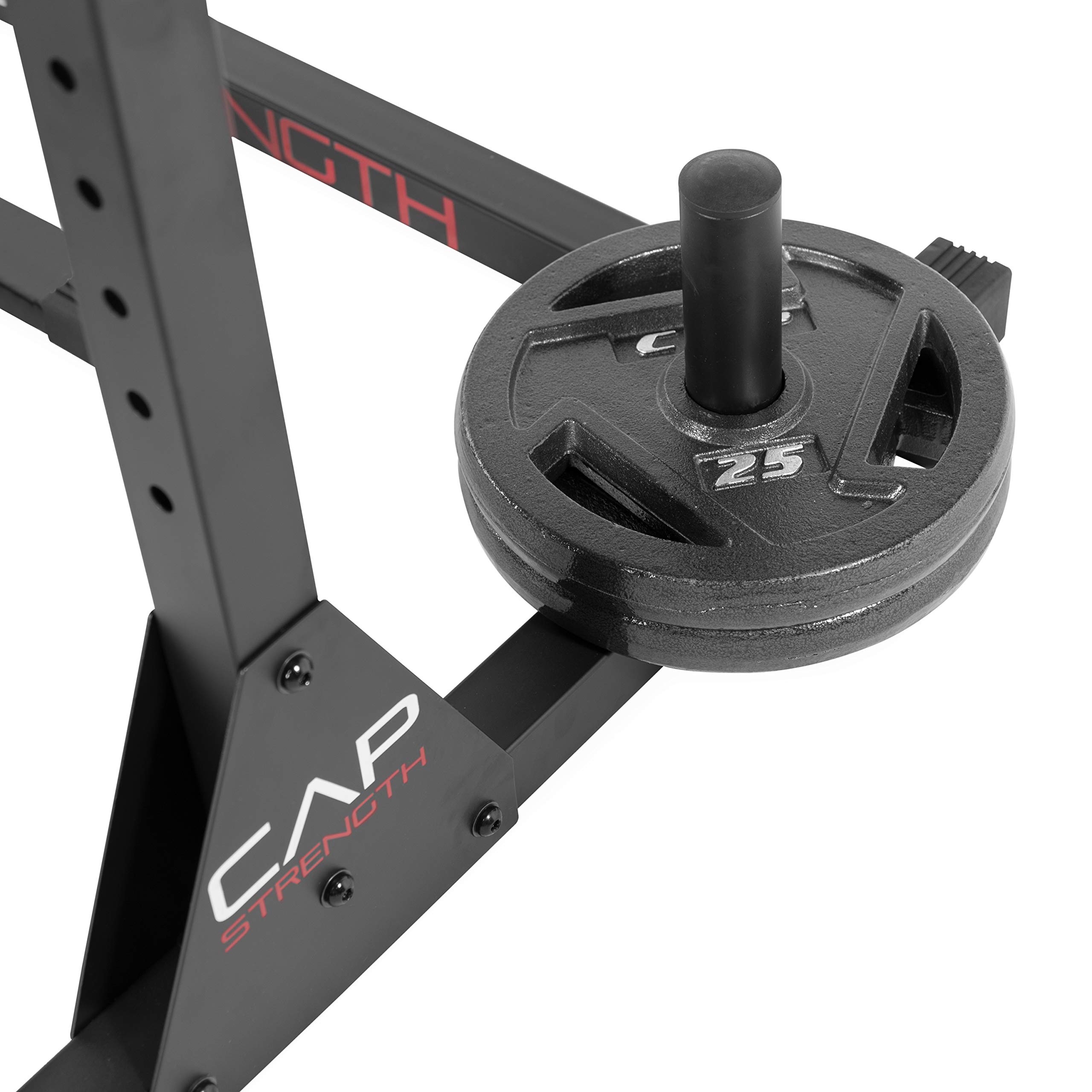 CAP Barbell Power Racks & Attachments for Home Gym Strength Training - Heavy Duty Squat Rack with Pull-Up Bar & Weight Plate Storage