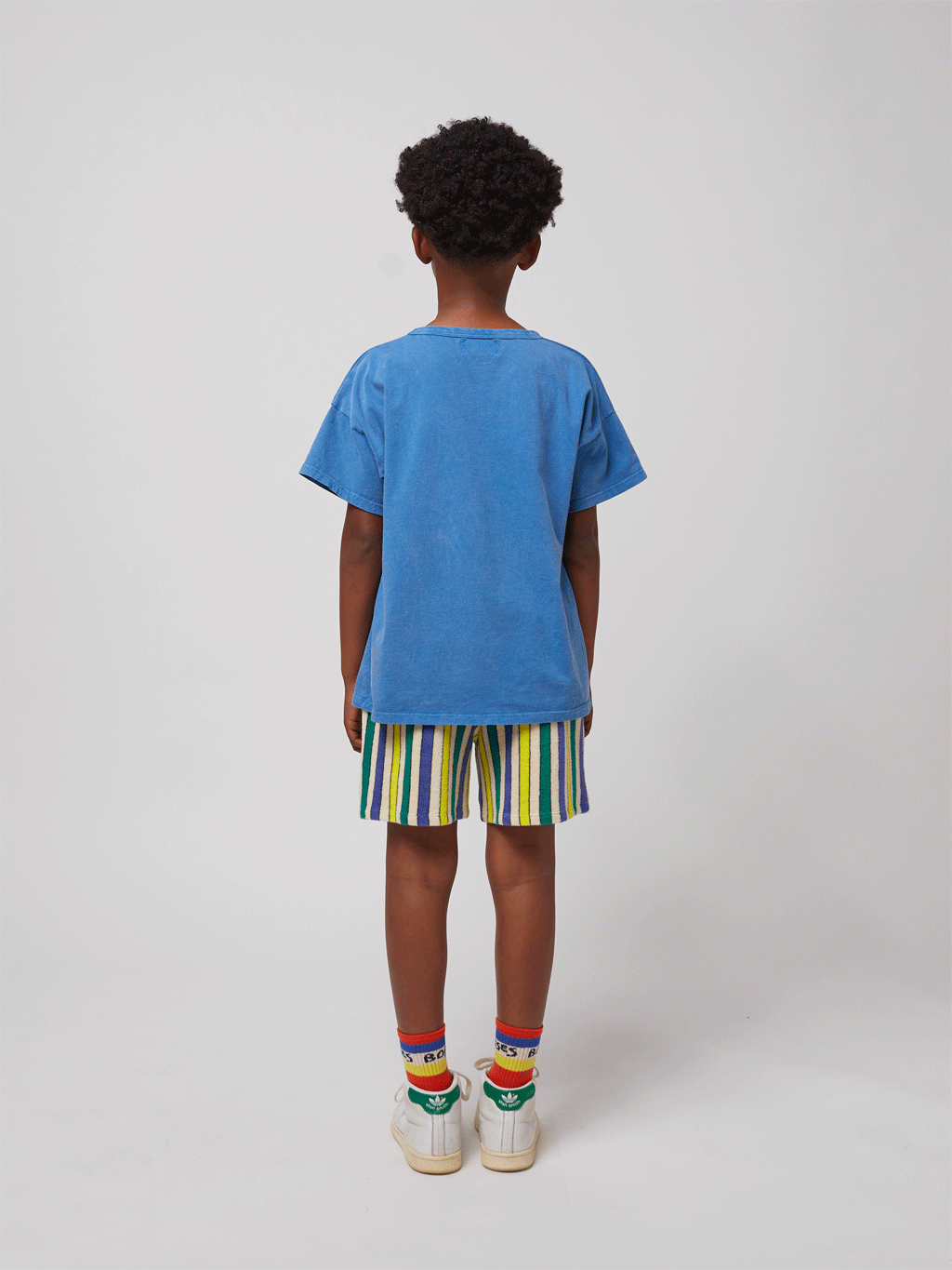 Bobo Choses Women's Multicolor Striped Terry Cloth Bermuda Shorts | Comfortable Casual Wear for Summer, Beach & Lounge