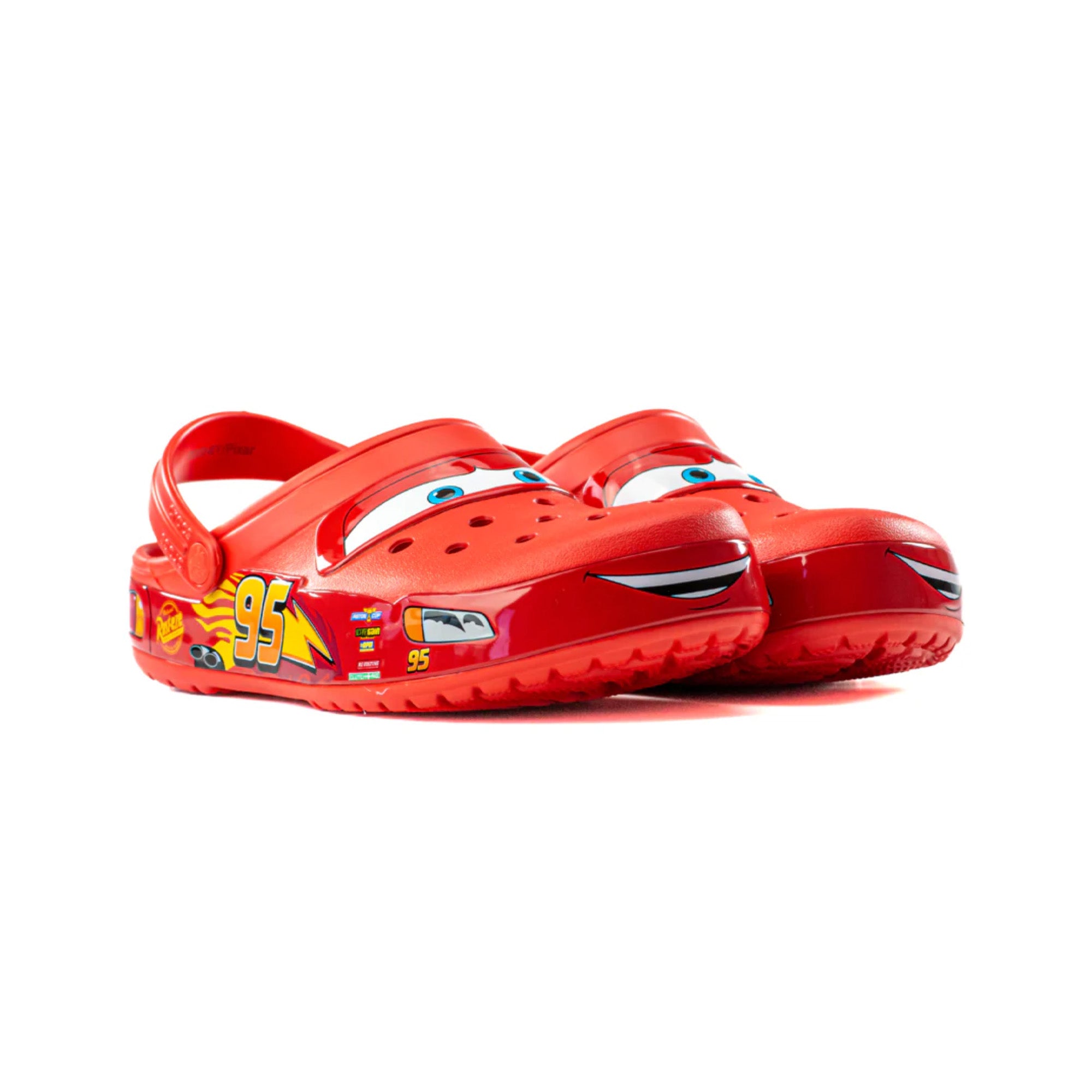 Crocs Classic Clog Lightning McQueen Disney Cars Inspired Slip-On Shoes for Men, Women & Kids - Comfortable Waterproof Casual Footwear for Indoor, Outdoor & Poolside Wear