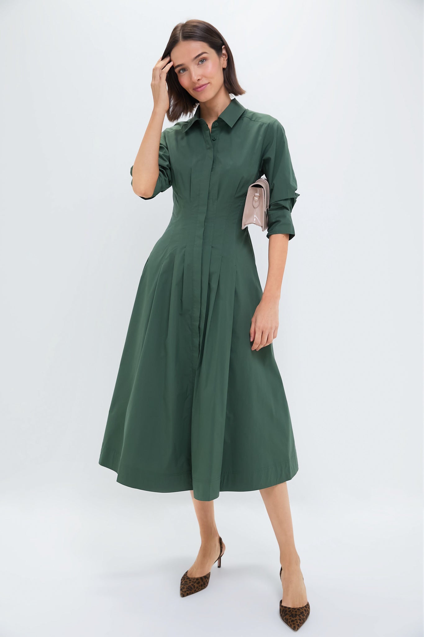 Botanical Jazz Pintuck Midi Dress - Floral Print Summer Dress for Women | Perfect for Garden Parties, Brunch Dates & Casual Outings