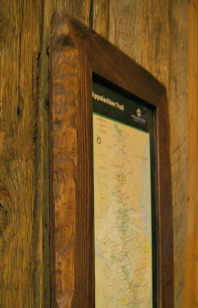 Extra Large Framed Glass Appalachian Trail Map Sign - Wall Decor for Hiking Enthusiasts, Perfect for Living Room, Office & Cabin Decor
