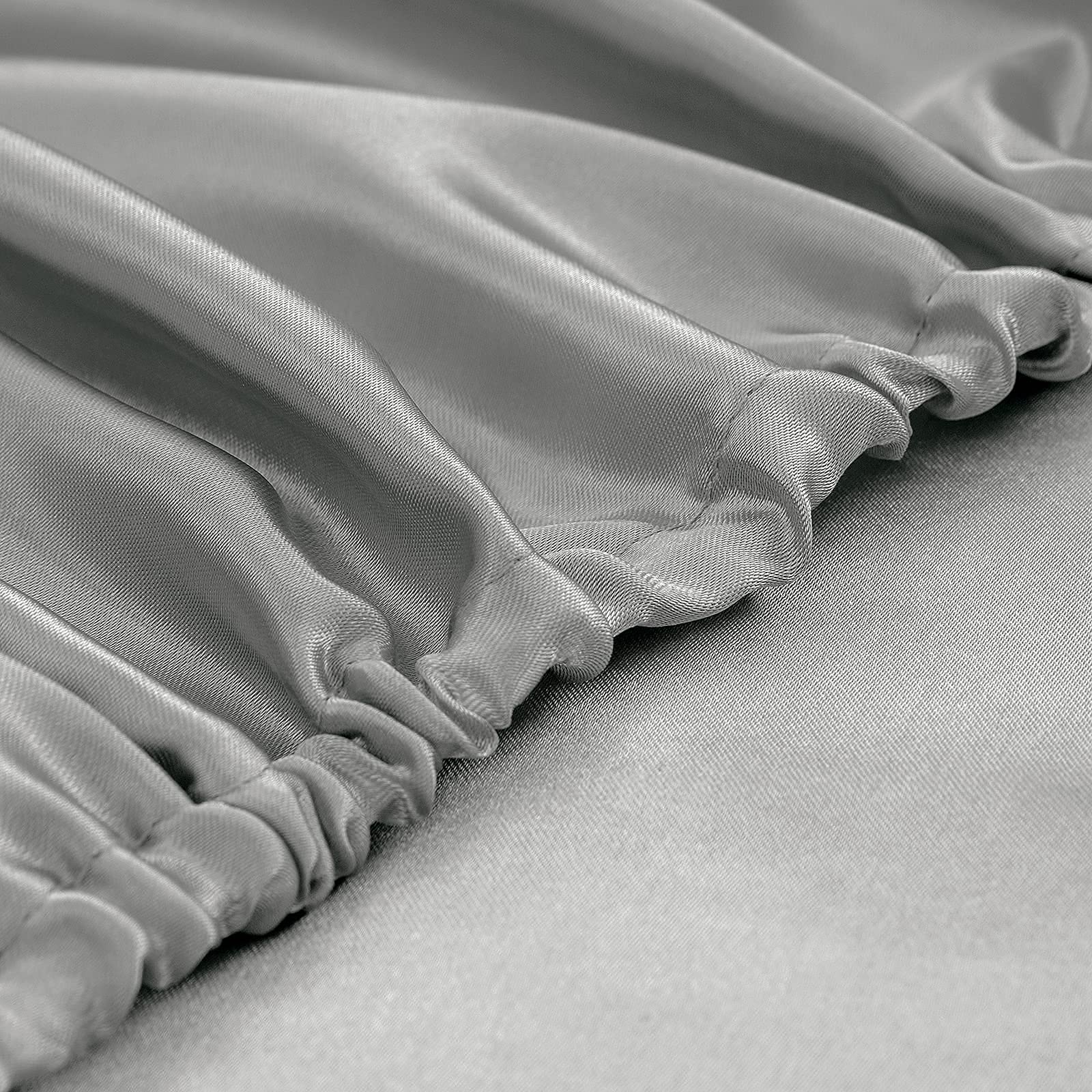 Luxury 100% Satin Silk Sheet Set - Queen Size, Chocolate Brown, Deep Pocket (10-12